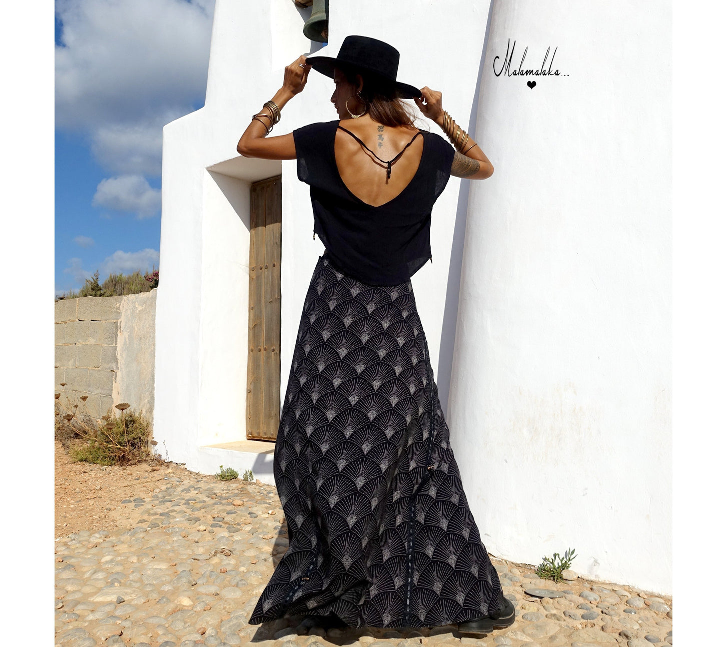 Women's Maxi Skirt & Shirt Co-ord Set | Boho Long Skirt Summer Outfit