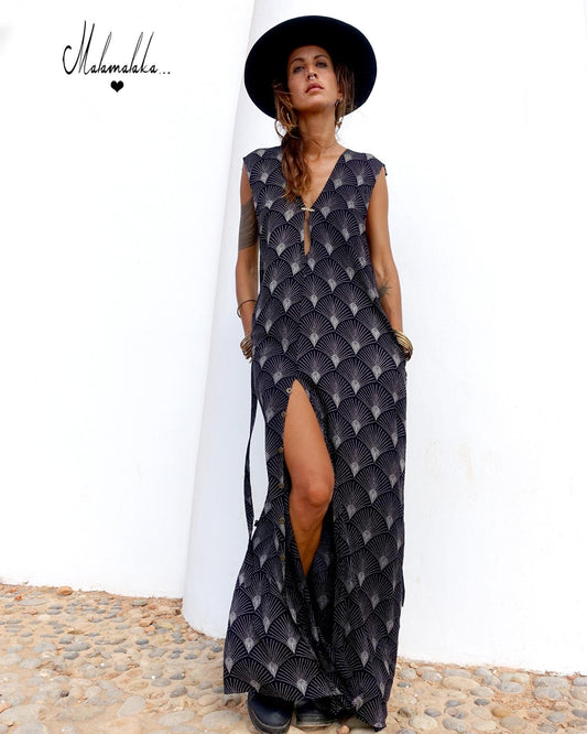 Transformable Mullet Skirt Maxi Dress | Backless Boho Party Dress · Elegant Ibiza Style