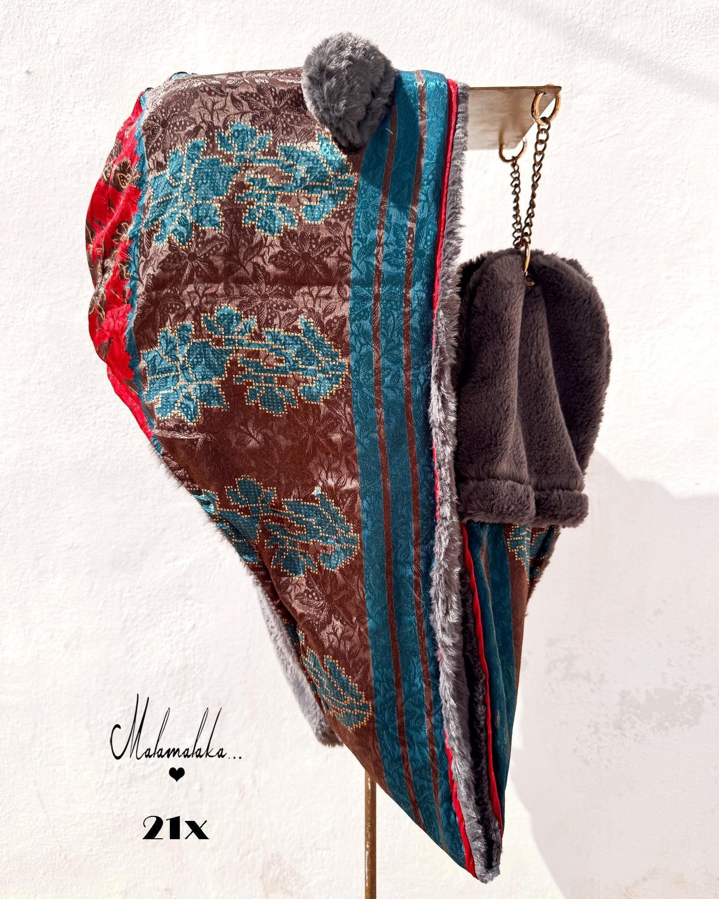 Animalakas Reversible Plush Hood | Unisex Festival Streetwear — One of a Kind