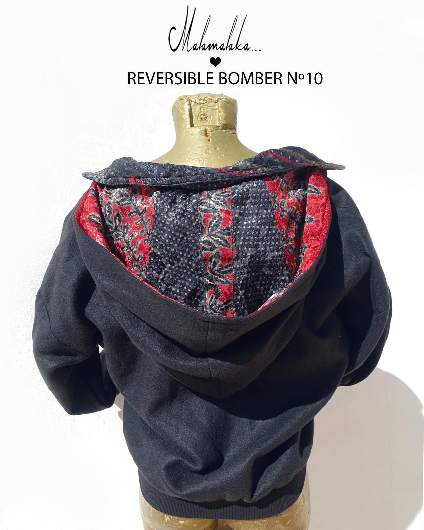 Reversible Fleece Bomber Jacket | Detachable Hood · Size S · Unisex Festival Trap Streetwear