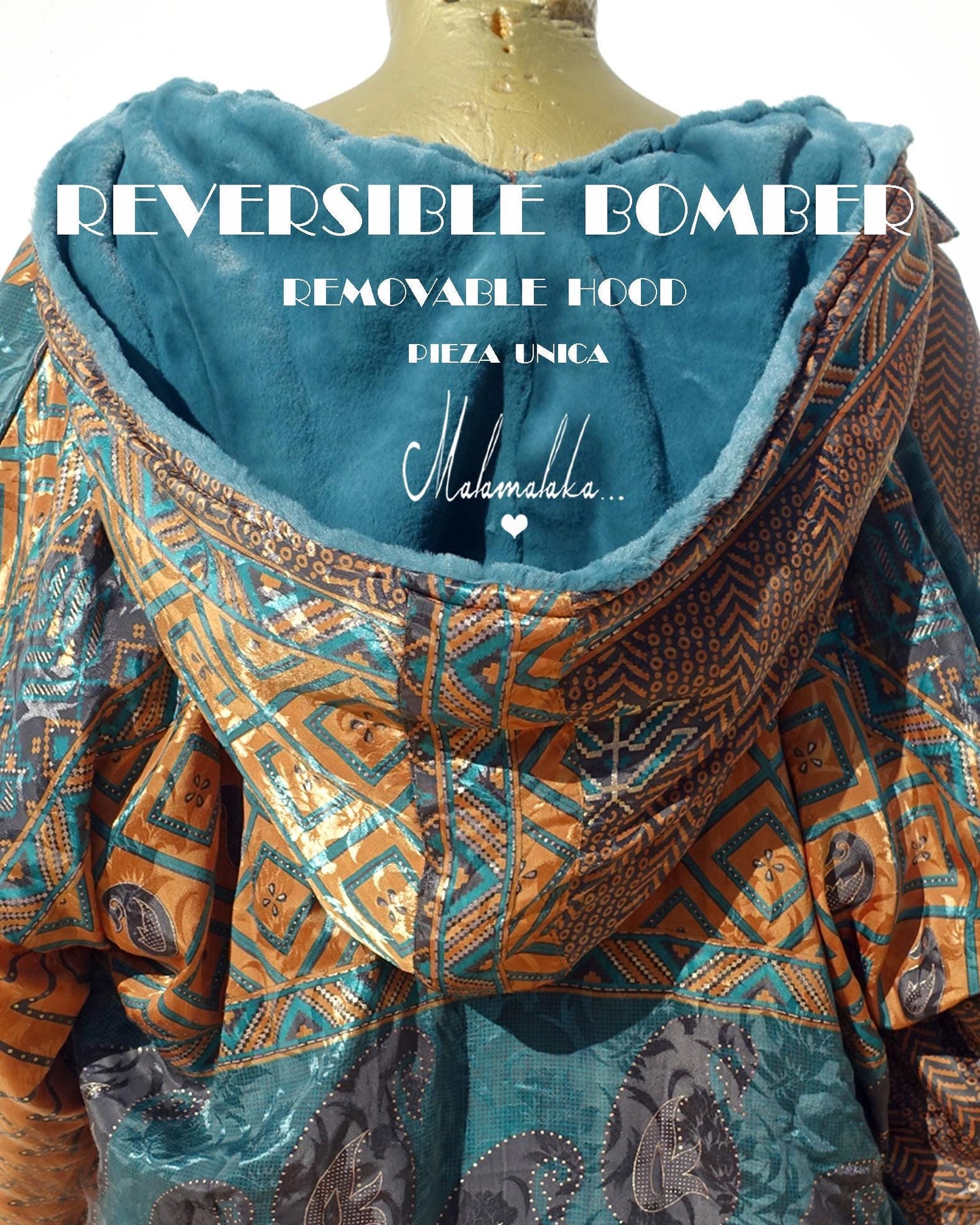Reversible Plush Bomber Jacket | Detachable Hood · Size L · Unisex Festival Trap Streetwear