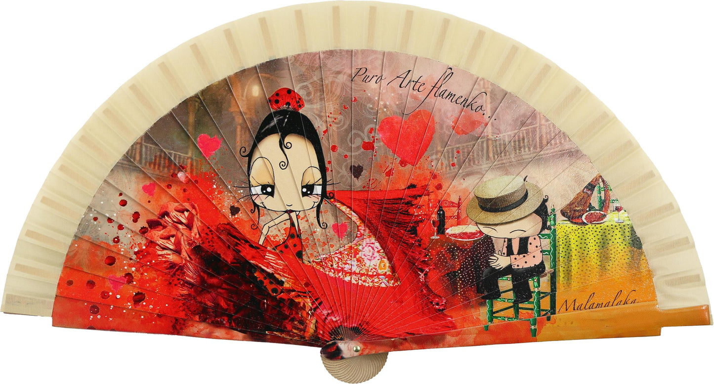 Malamalaka Handcrafted Wooden Fan | Artistic Designer Fan · Unique Gift for Women