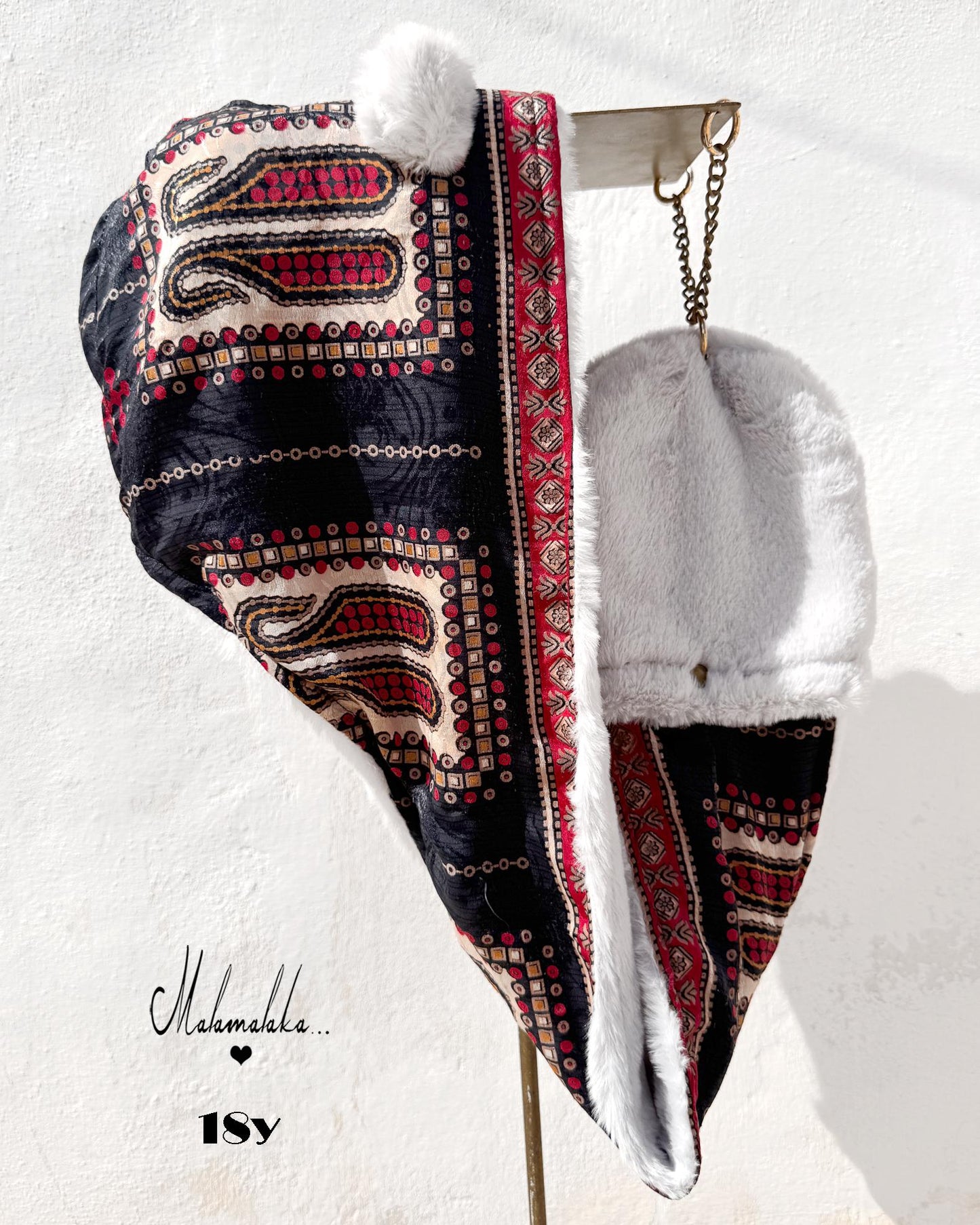Animalakas Reversible Plush Hood | Unisex Festival Streetwear — One of a Kind