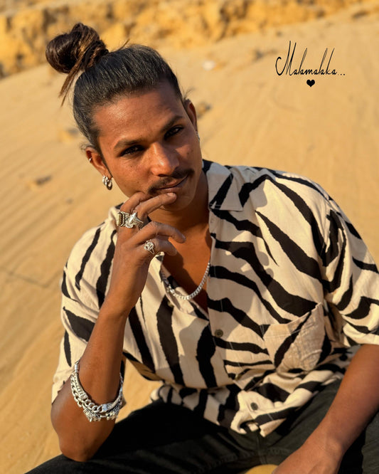 Men's Bohemian Button-Up Shirt | Elegant Dress Shirt · Hawaiian Style