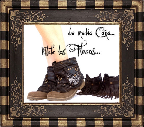 Fringe Boot Covers No.134 | Pockets · Western Steampunk Festival Biker Style