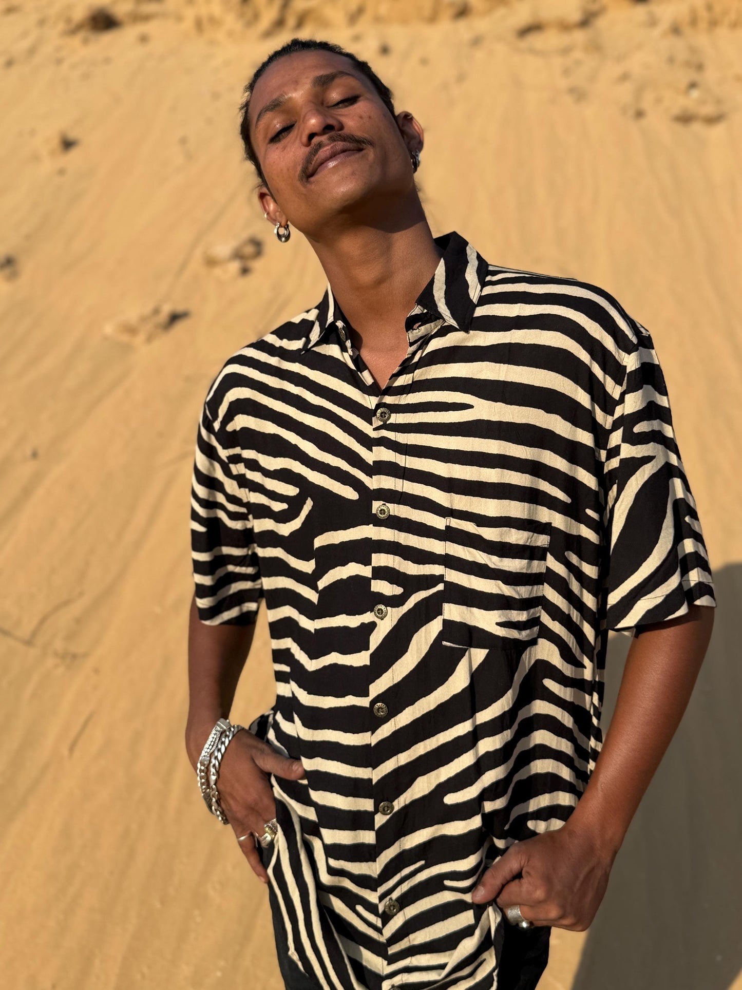 Men's Bohemian Button-Up Shirt | Elegant Dress Shirt · Hawaiian Style