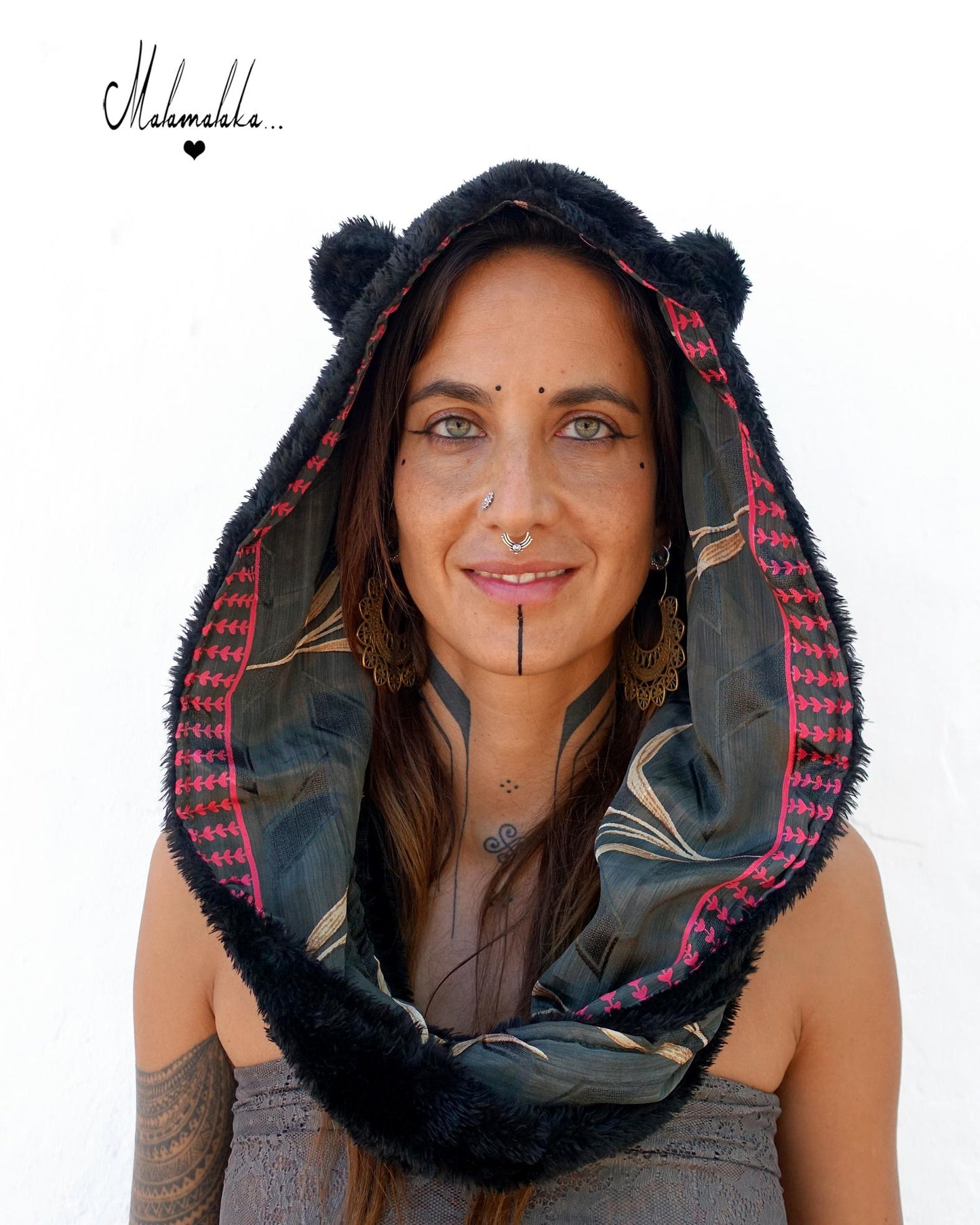 Animalakas Reversible Plush Hood | Unisex Festival Streetwear — One of a Kind