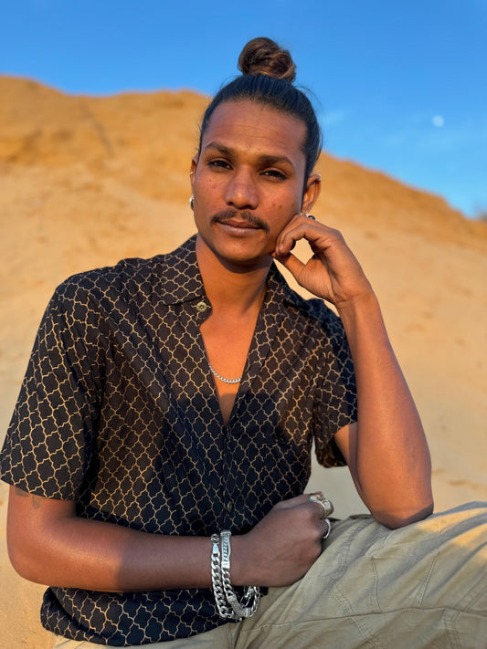 Men's Bohemian Button-Up Shirt | Elegant Dress Shirt · Hawaiian Style