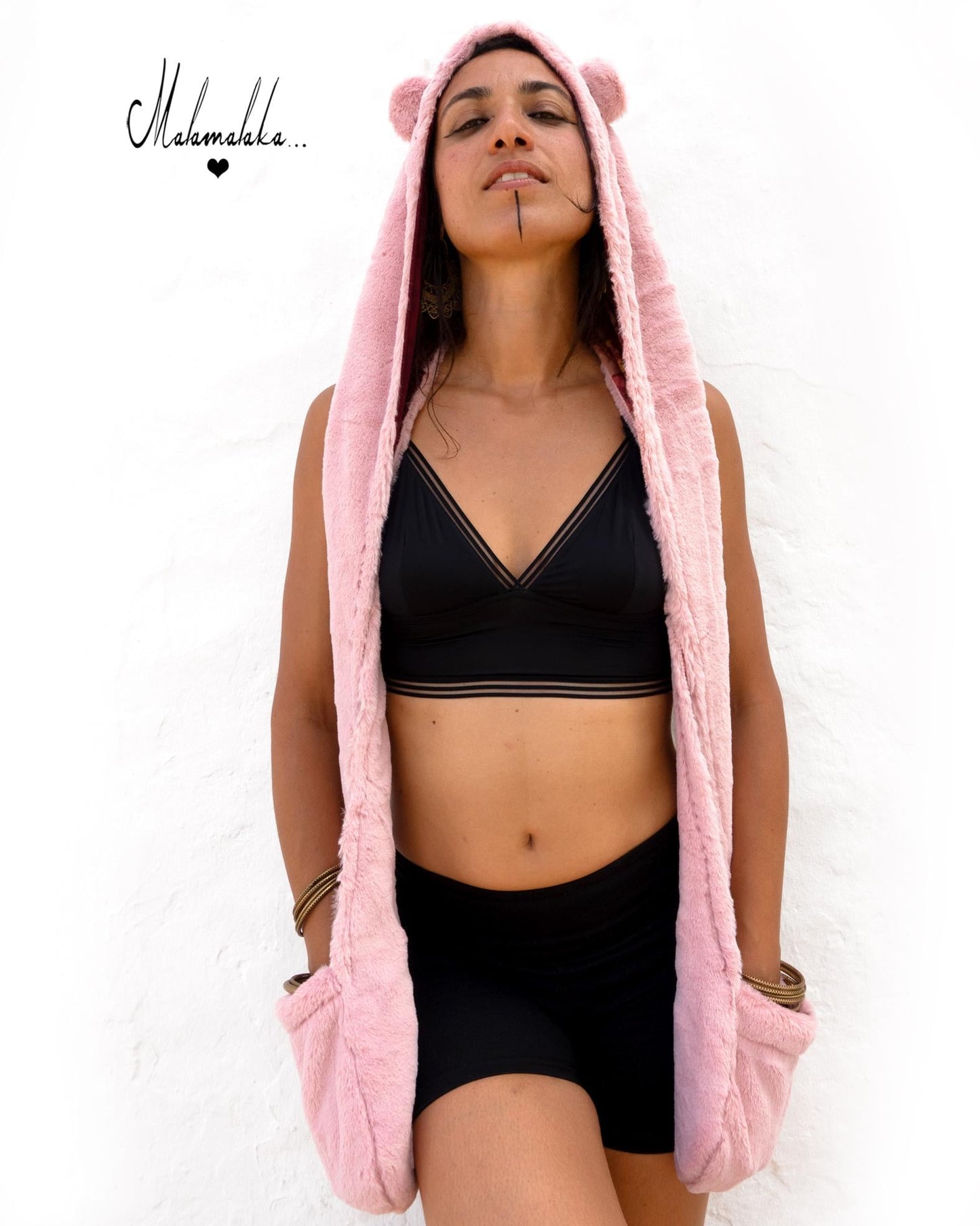 Animalakas Reversible Plush Hood | Unisex Festival Streetwear — One of a Kind