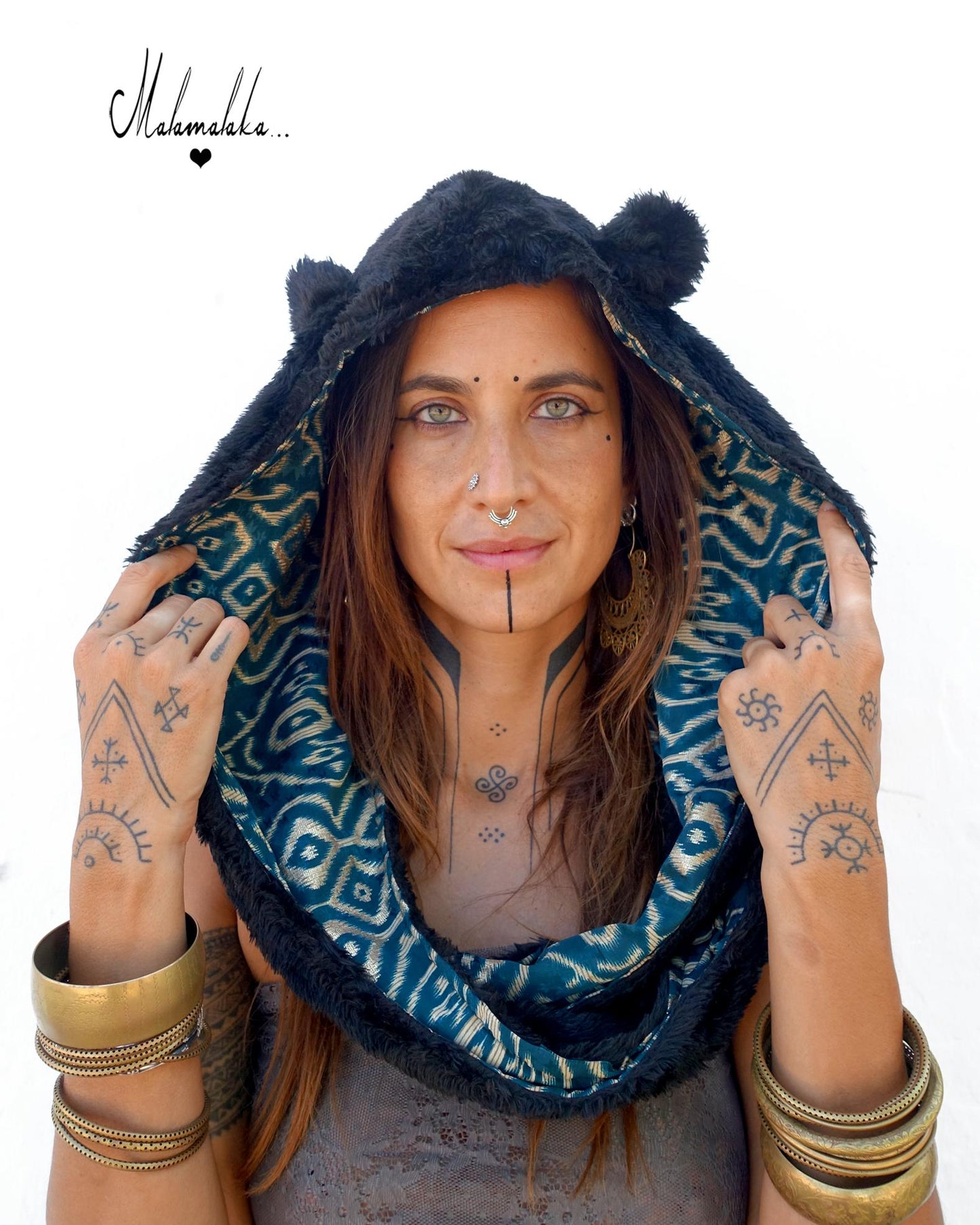 Animalakas Reversible Plush Hood | Unisex Festival Streetwear — One of a Kind