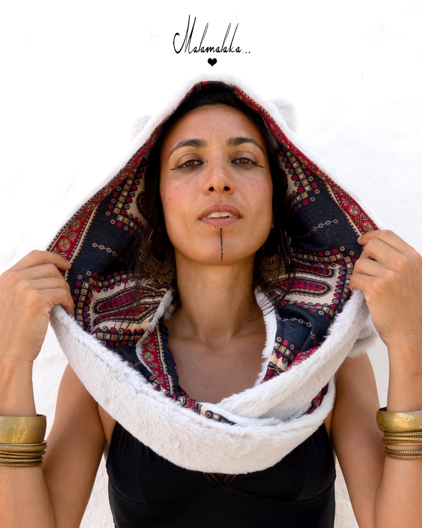 Animalakas Reversible Plush Hood | Unisex Festival Streetwear — One of a Kind