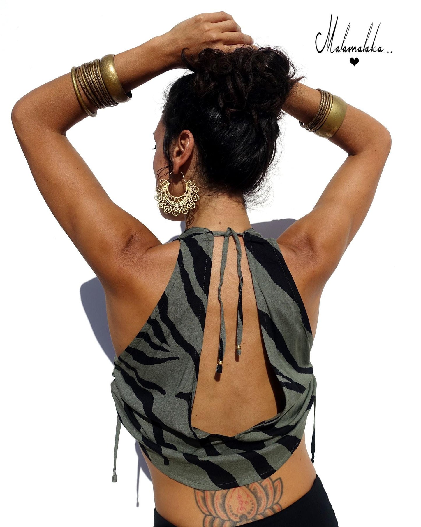 Open Back Rayon Blouse | Women's Boho Summer Top · Elegant Ibiza Style