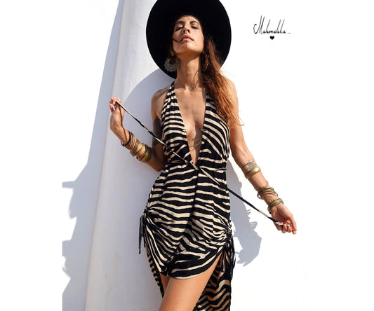 2-in-1 Transformable Dress & Jumpsuit | Pockets · Boho Asymmetric Party Dress · Ibiza Glamour
