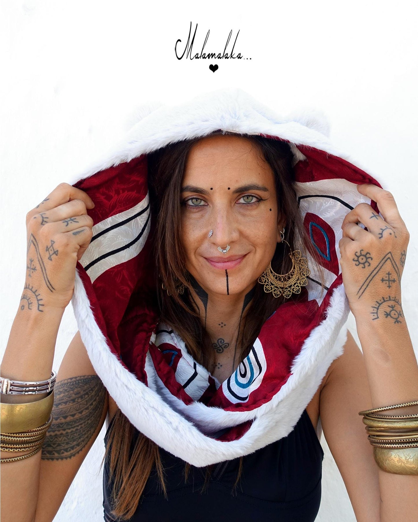 Animalakas Reversible Plush Hood | Unisex Festival Streetwear — One of a Kind