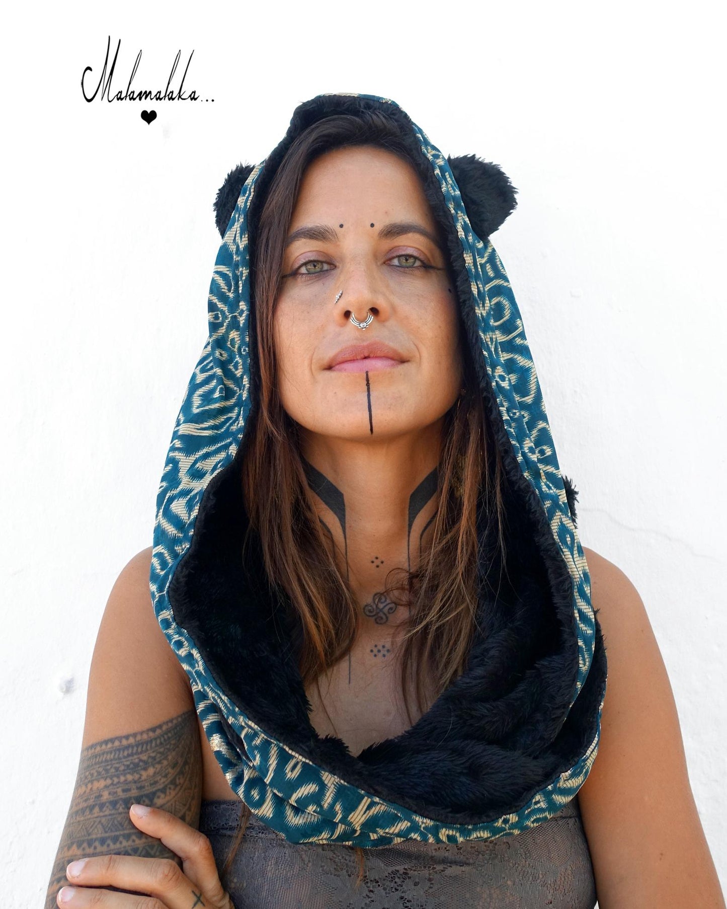 Animalakas Reversible Plush Hood | Unisex Festival Streetwear — One of a Kind