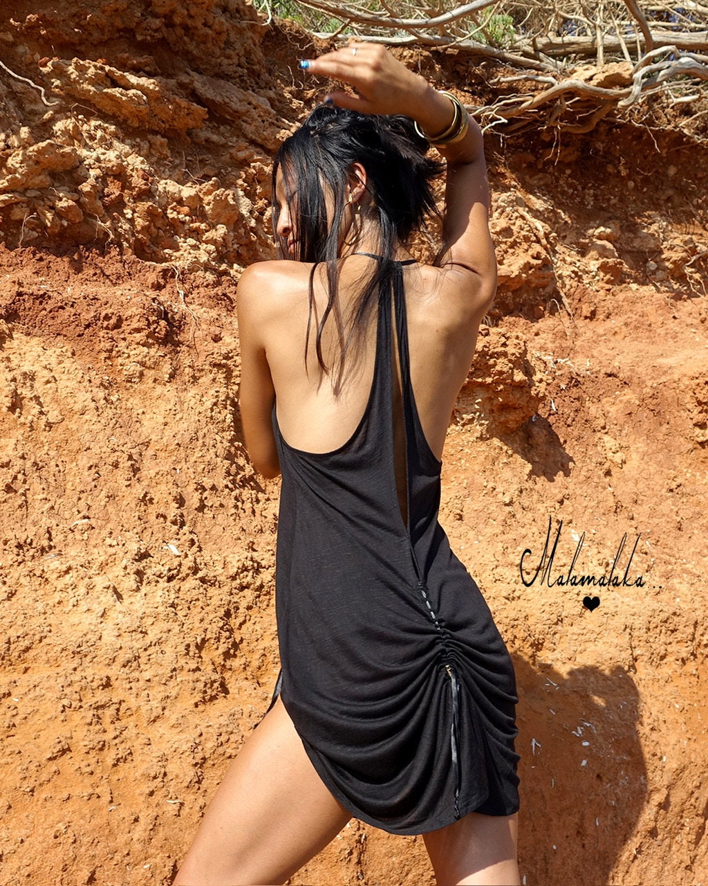 Plunging Neckline Festival Dress | Neo Tribal Burlesque Steampunk · Sexy Open Style