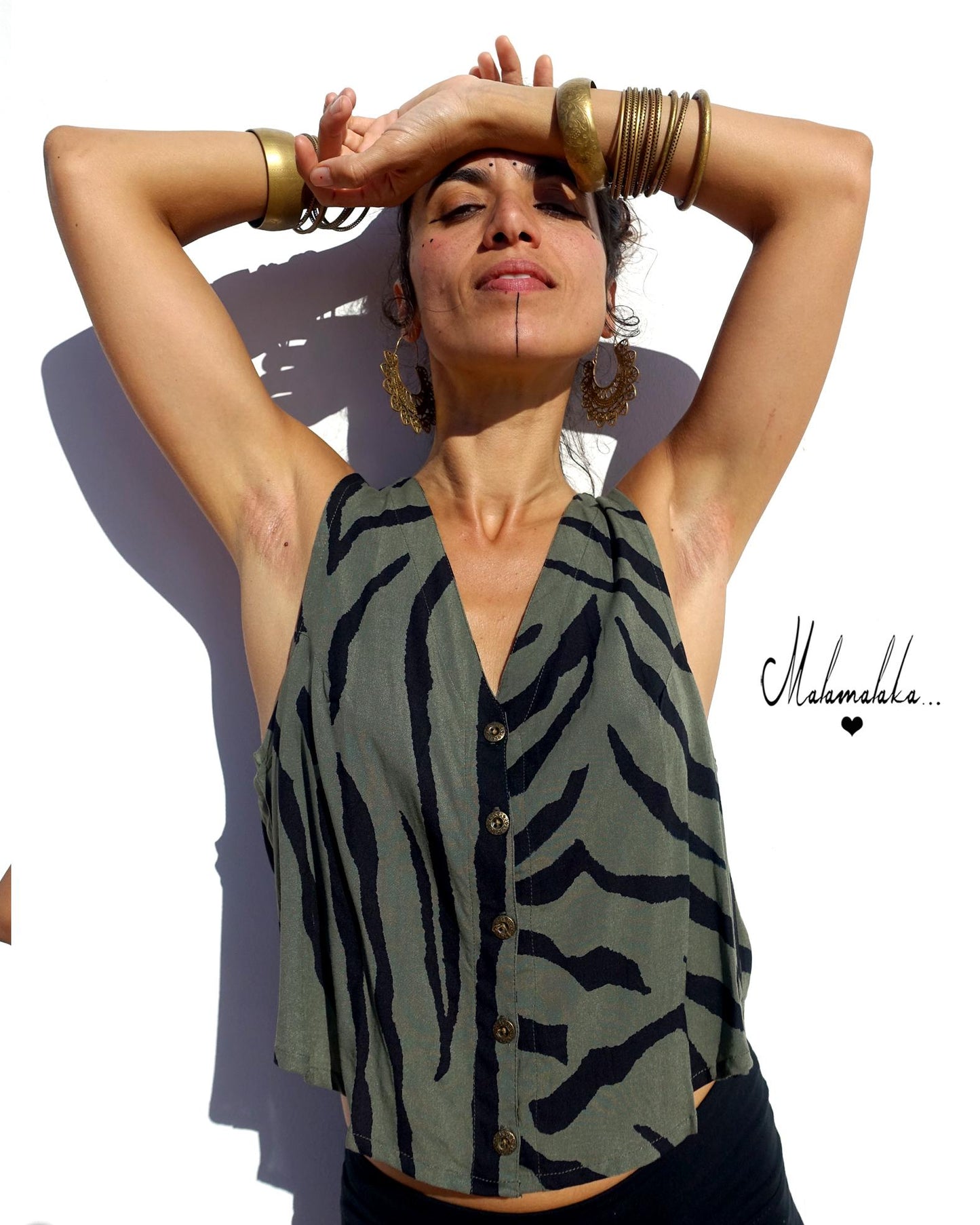 Open Back Rayon Blouse | Women's Boho Summer Top · Elegant Ibiza Style