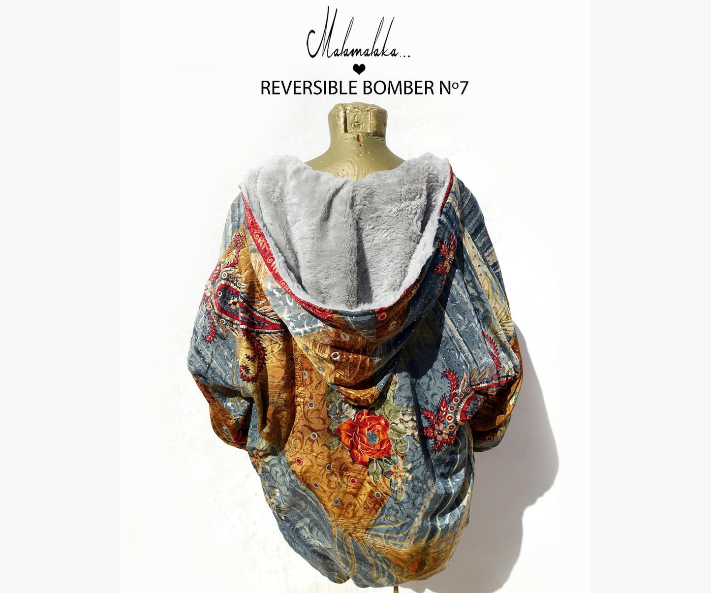 Reversible Plush Bomber Jacket | Detachable Hood · Size L · Unisex Festival Trap Streetwear