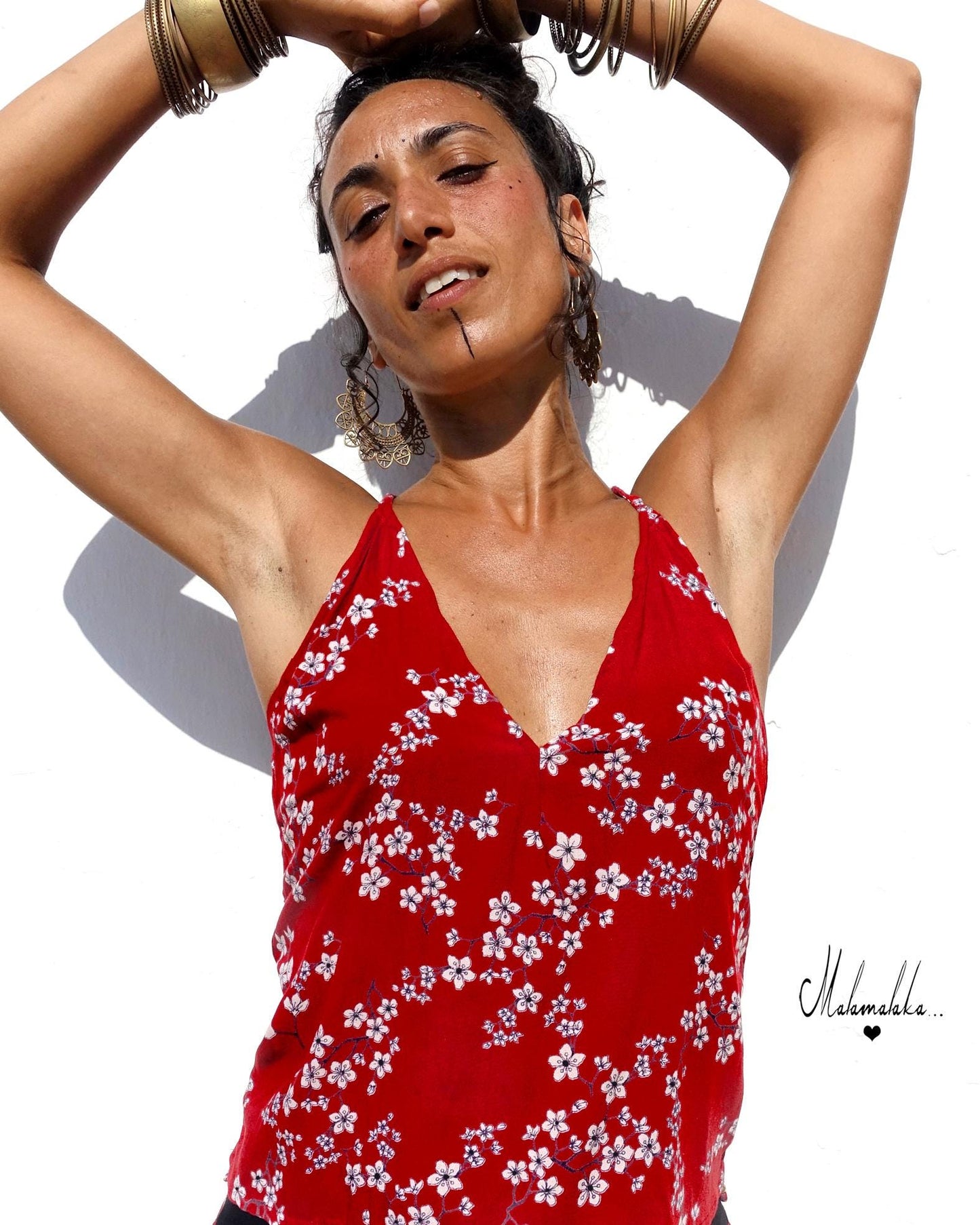 Women's Adjustable Open Back Top | Boho Summer Shirt · Ibiza Style