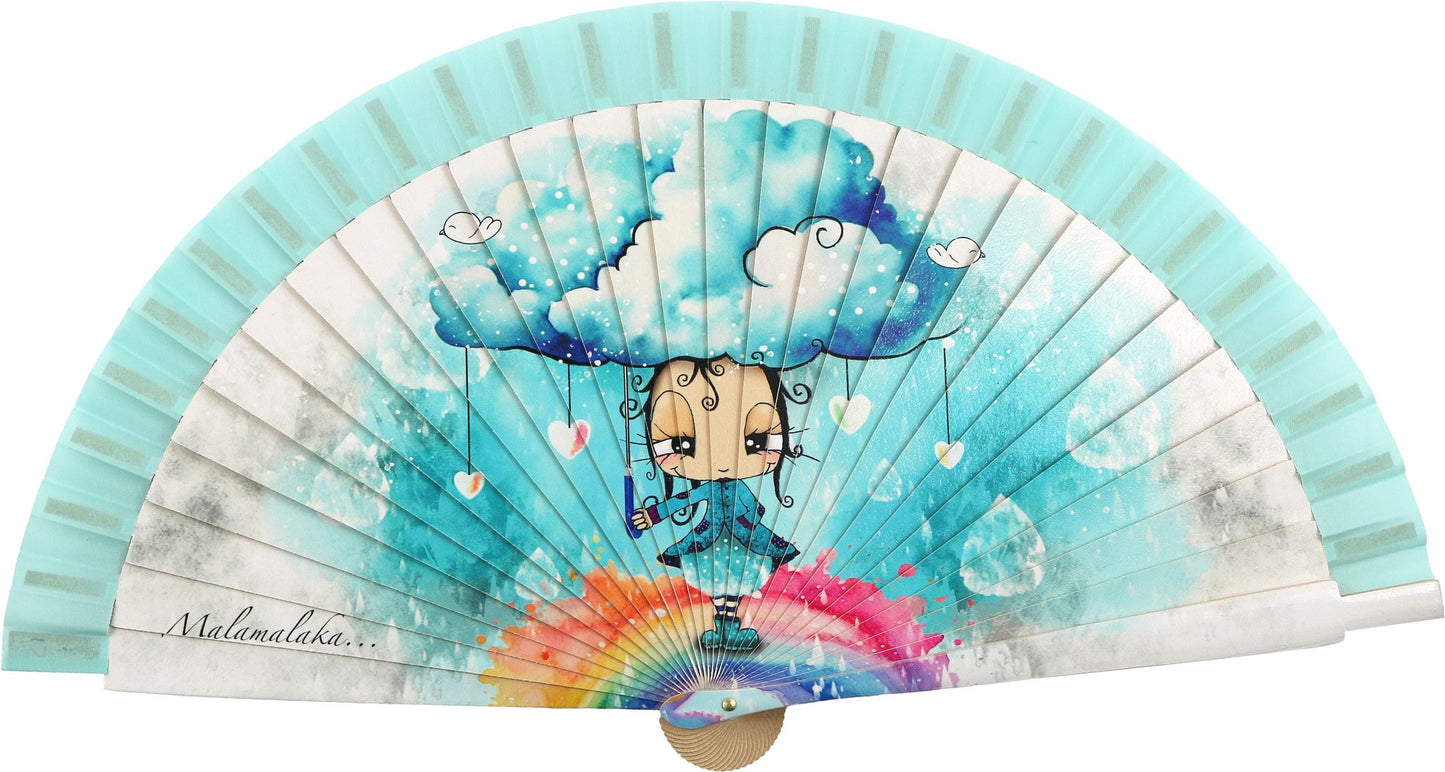 Malamalaka Handcrafted Wooden Fan | Artistic Designer Fan · Unique Gift for Women