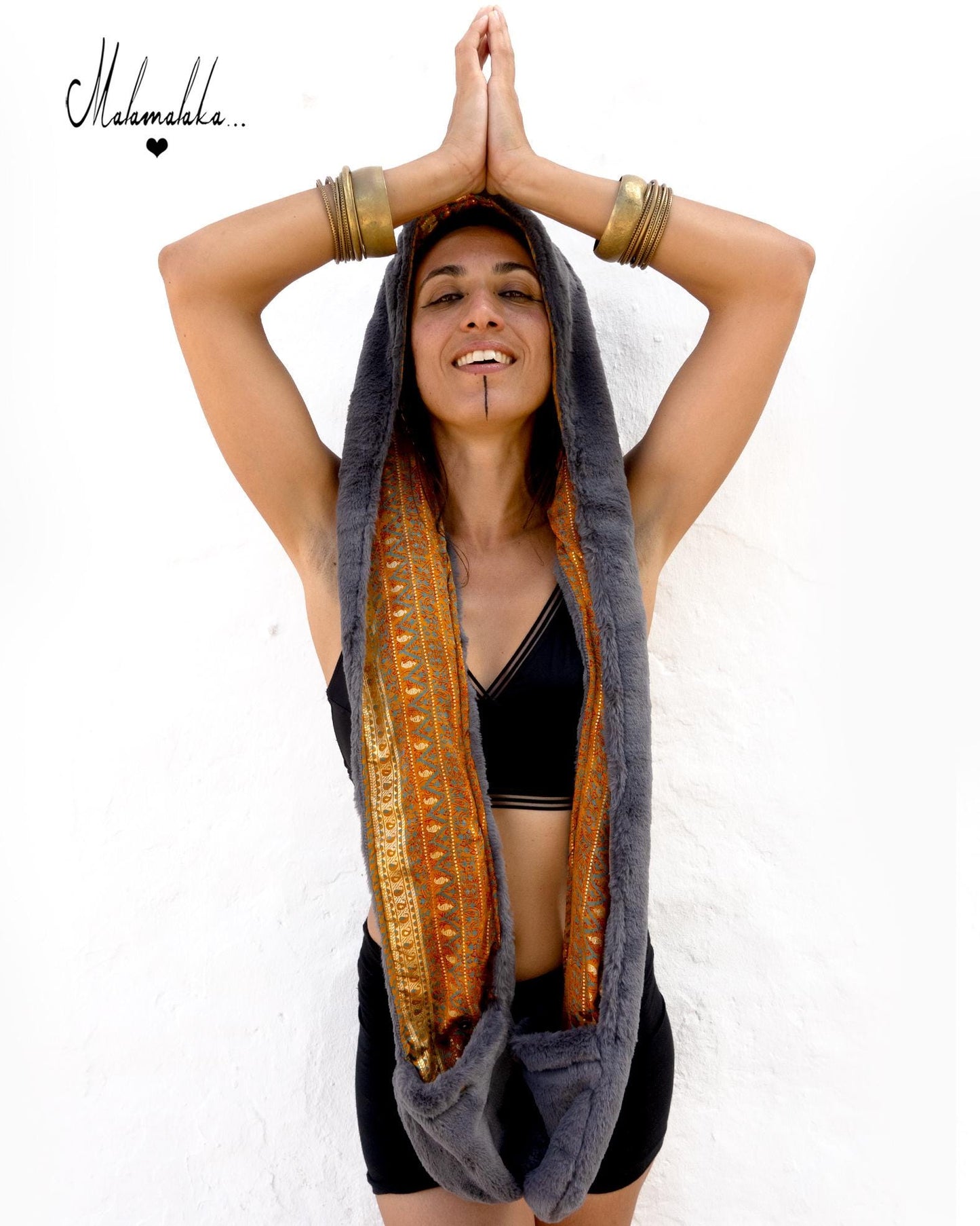 Animalakas Reversible Plush Hood | One-of-a-Kind Unisex Festival Streetwear