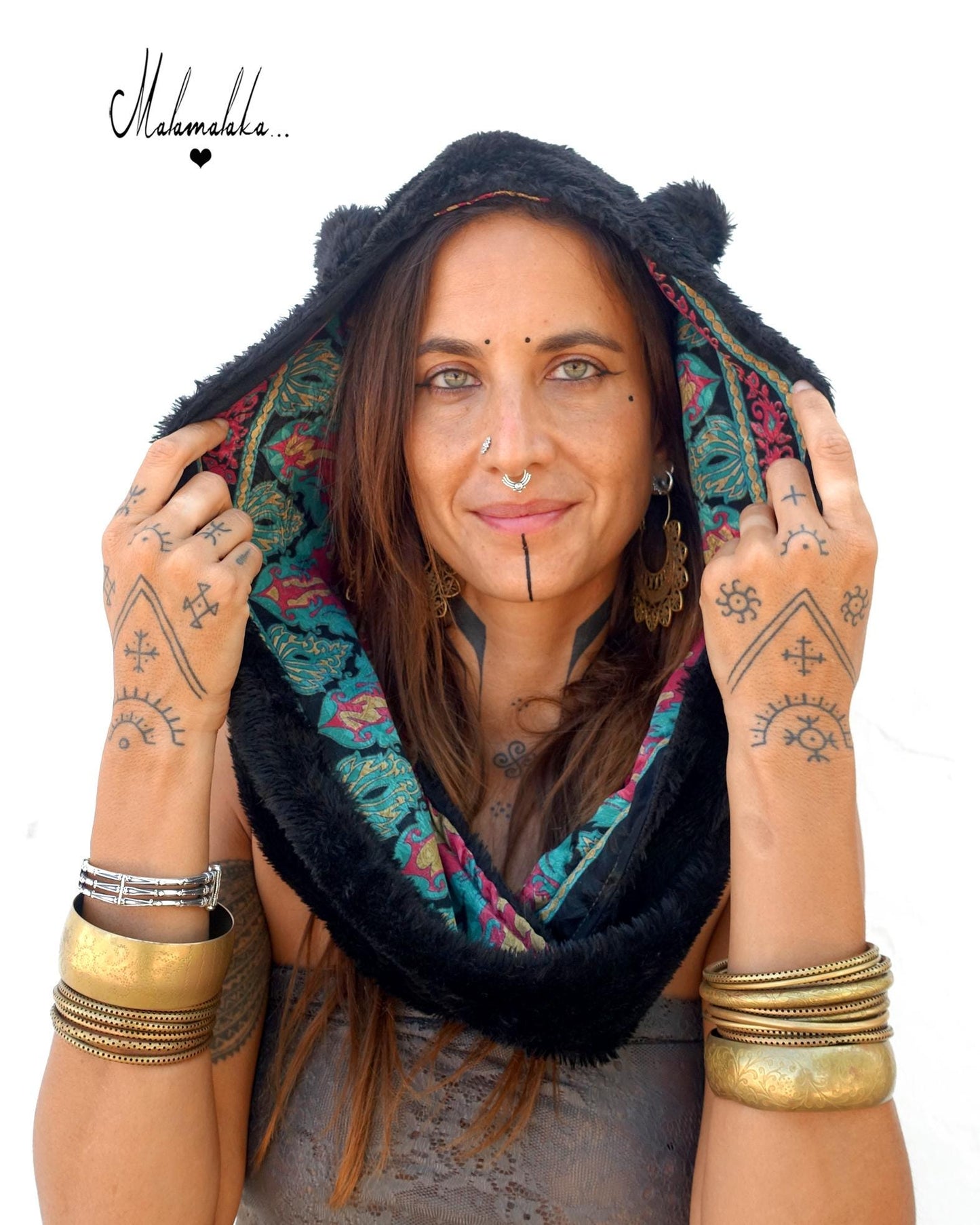 Animalakas Reversible Plush Hood | Unisex Festival Streetwear — One of a Kind