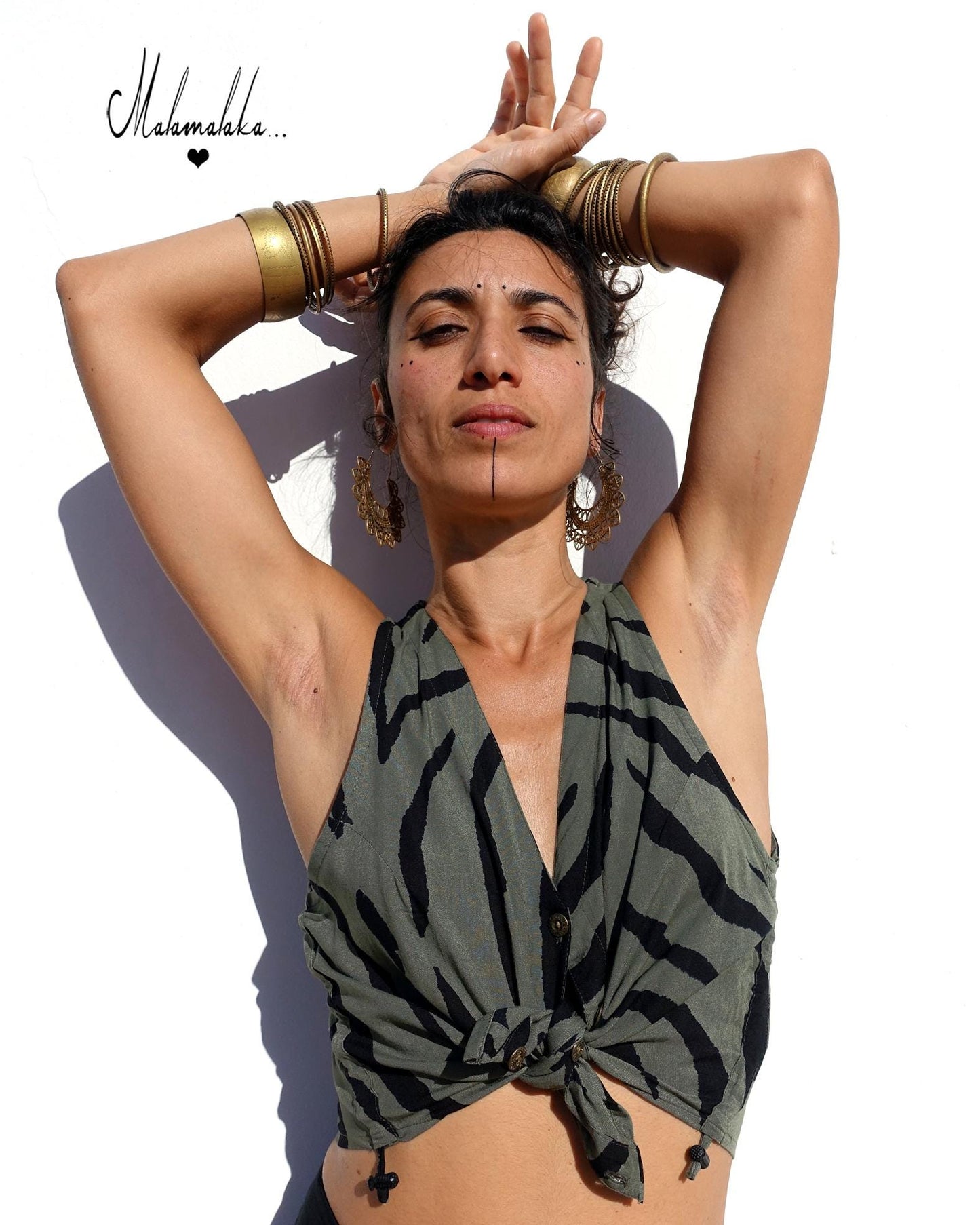 Open Back Rayon Blouse | Women's Boho Summer Top · Elegant Ibiza Style