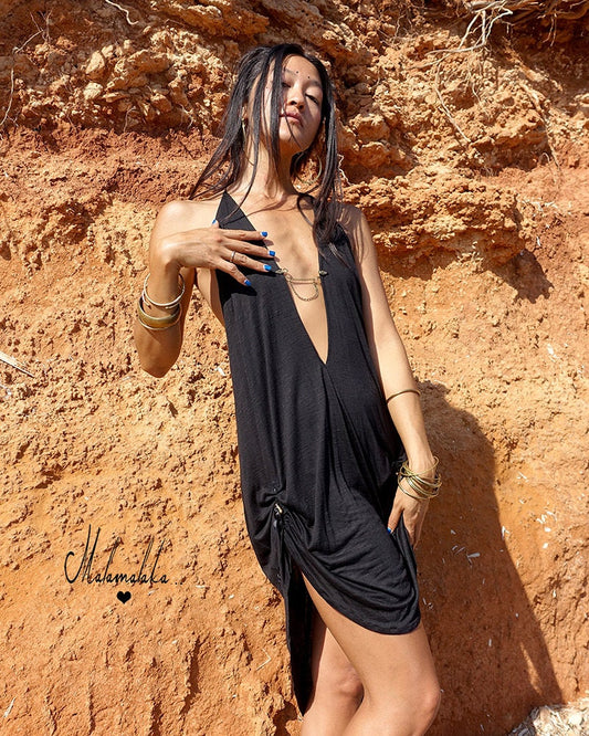 Plunging Neckline Festival Dress | Neo Tribal Burlesque Steampunk · Sexy Open Style