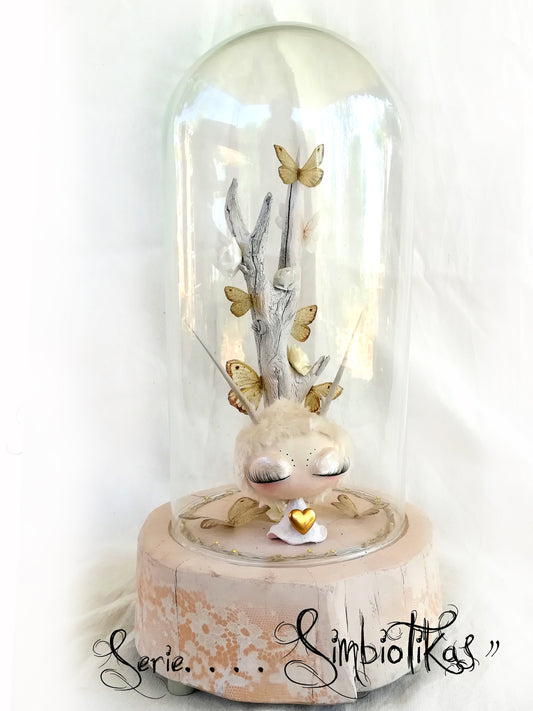 Glass Dome Pop Art Sculpture | Diorama Terrarium Art Lamp · Miniature Dollhouse Collectible