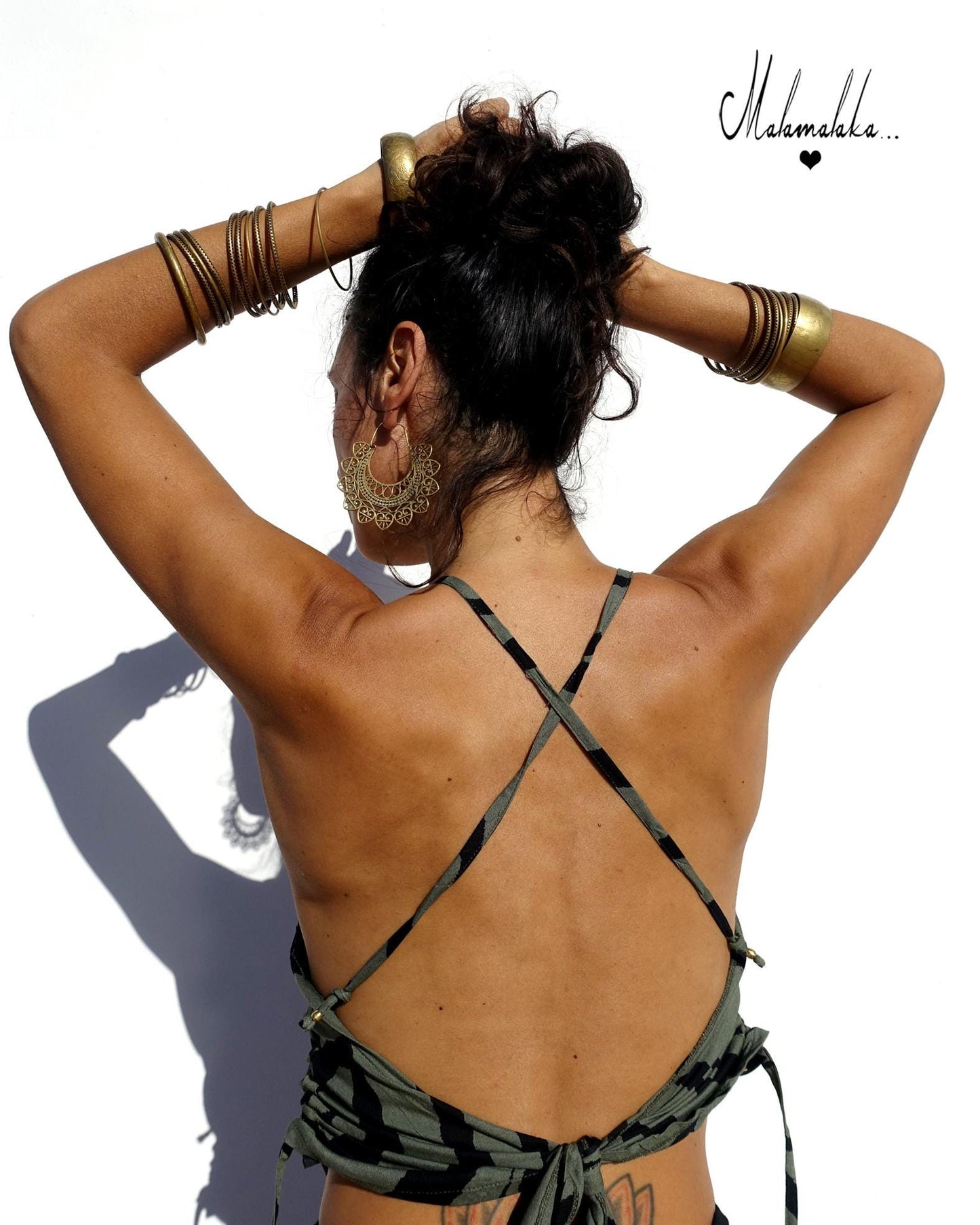 Women's Adjustable Open Back Top | Boho Summer Shirt · Ibiza Style