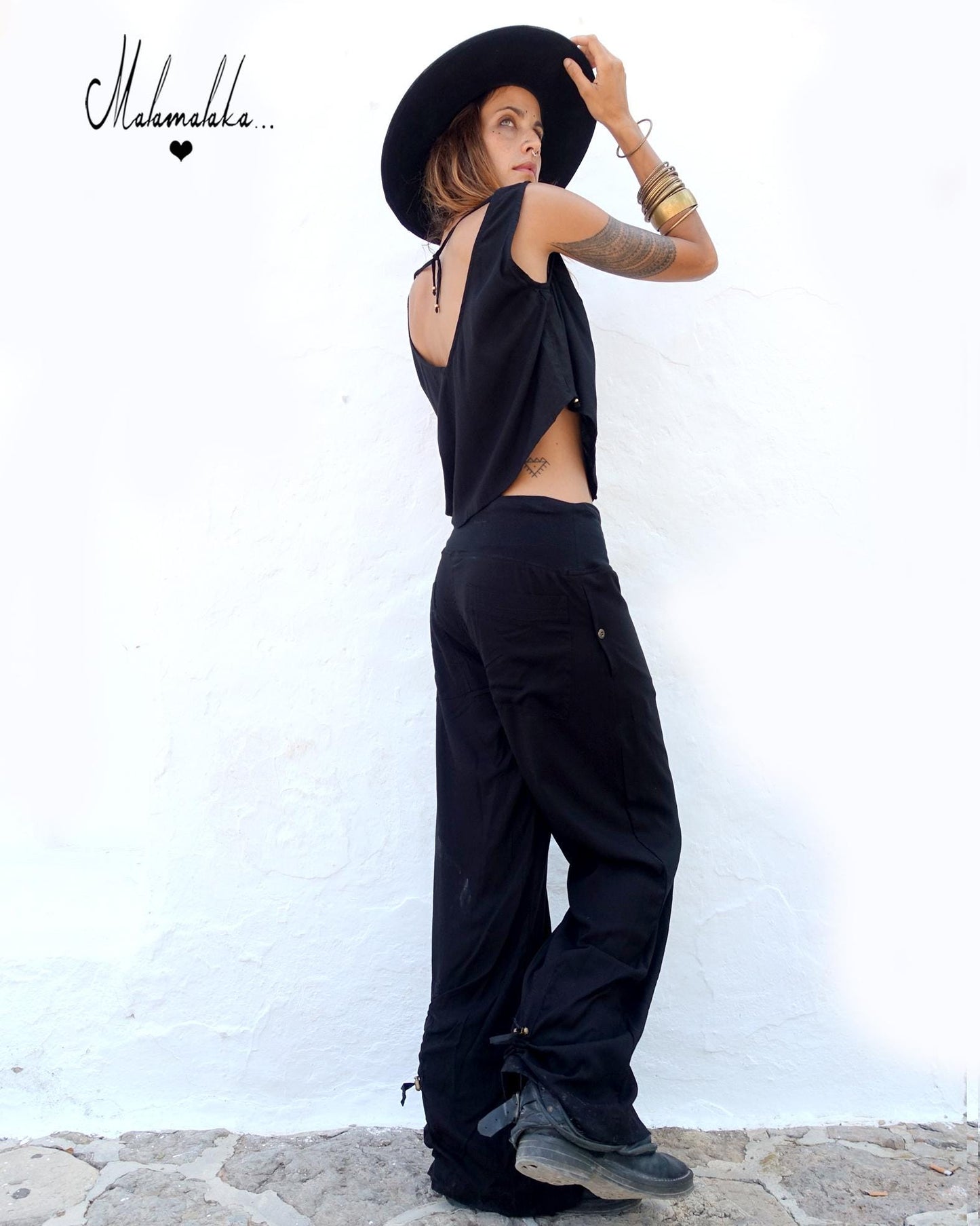 Open Back Rayon Blouse | Women's Boho Summer Top · Elegant Ibiza Style