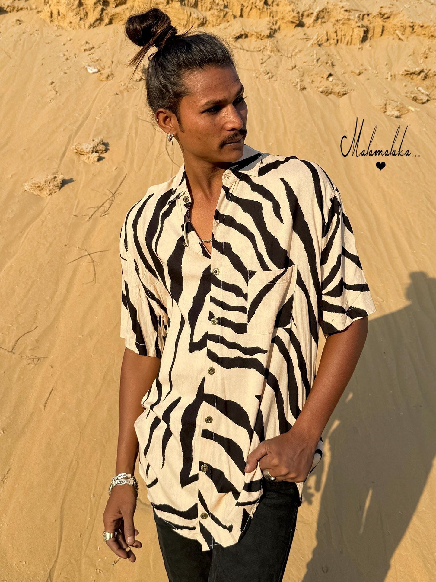 Men's Bohemian Button-Up Shirt | Elegant Dress Shirt · Hawaiian Style