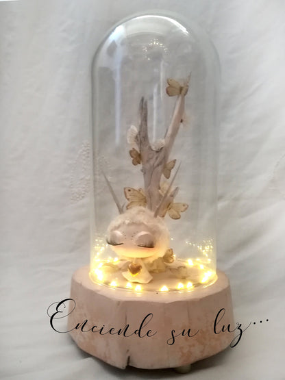 Glass Dome Pop Art Sculpture | Diorama Terrarium Art Lamp · Miniature Dollhouse Collectible