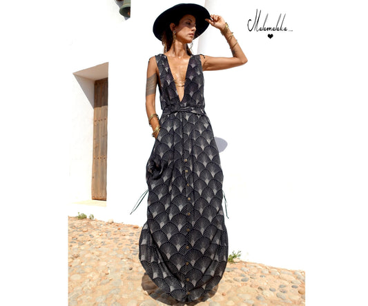 Transformable Mullet Skirt Maxi Dress | Backless Boho Party Dress · Elegant Ibiza Style