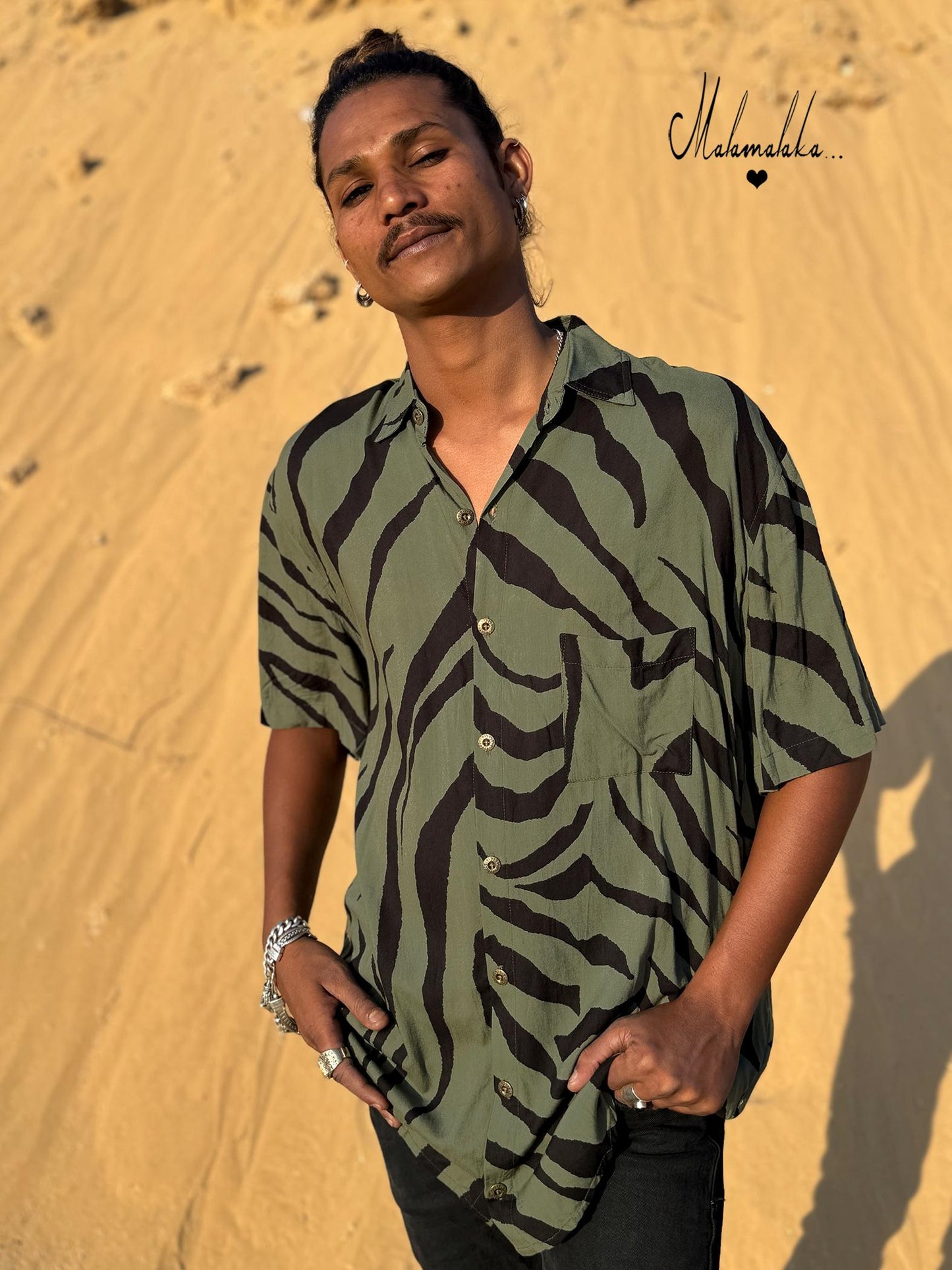 Men's Bohemian Button-Up Shirt | Elegant Dress Shirt · Hawaiian Style