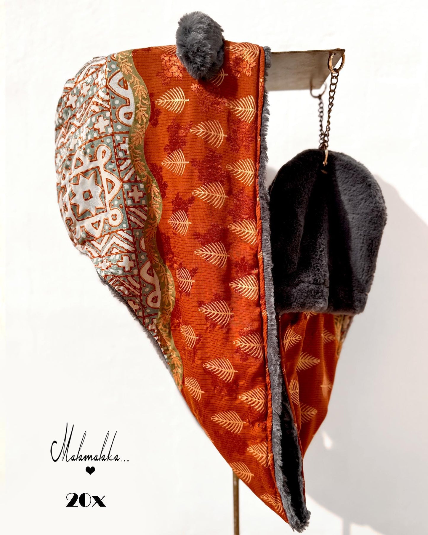 Animalakas Reversible Plush Hood | Unisex Festival Streetwear — One of a Kind