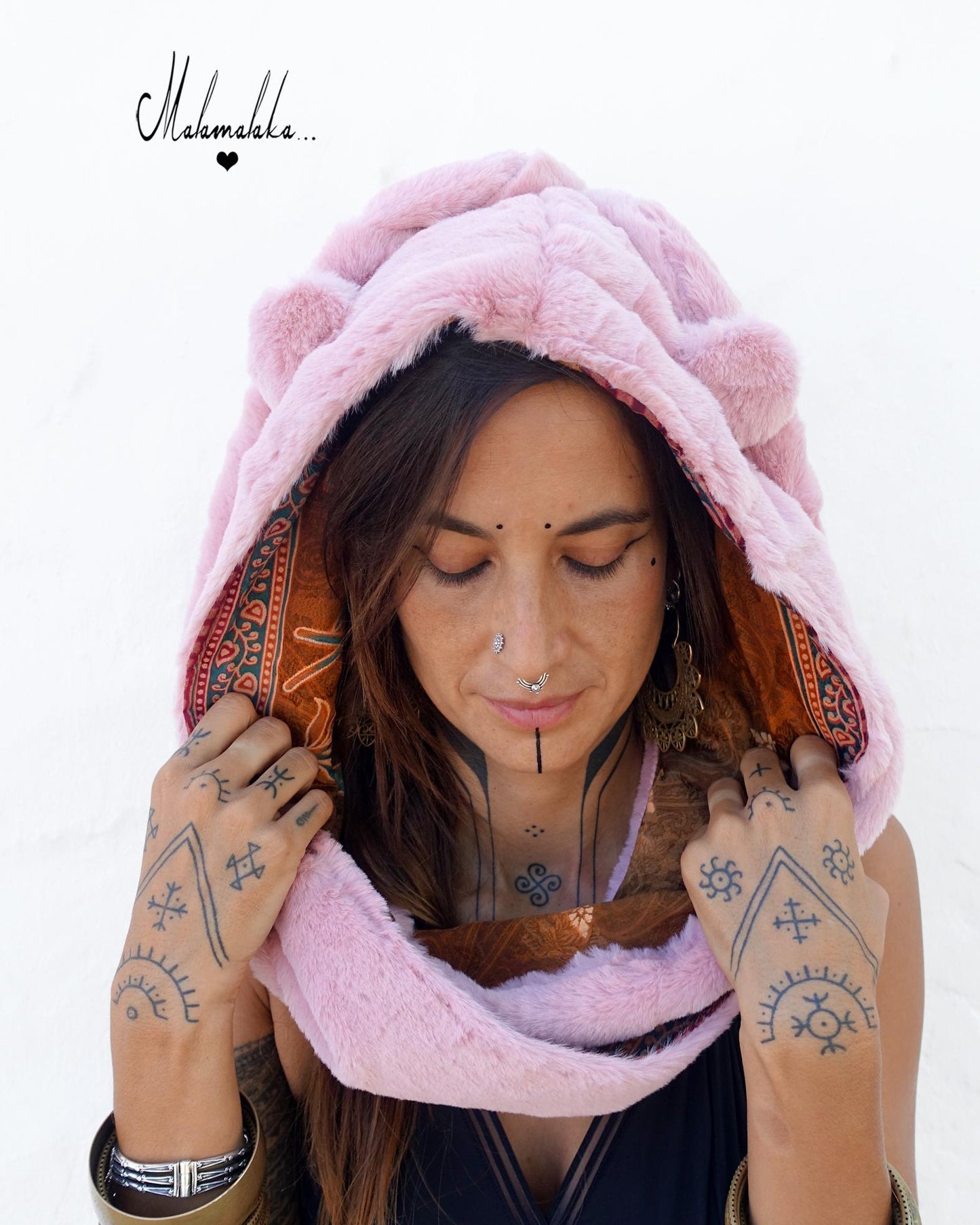 Animalakas Reversible Plush Hood | Unisex Festival Streetwear — One of a Kind