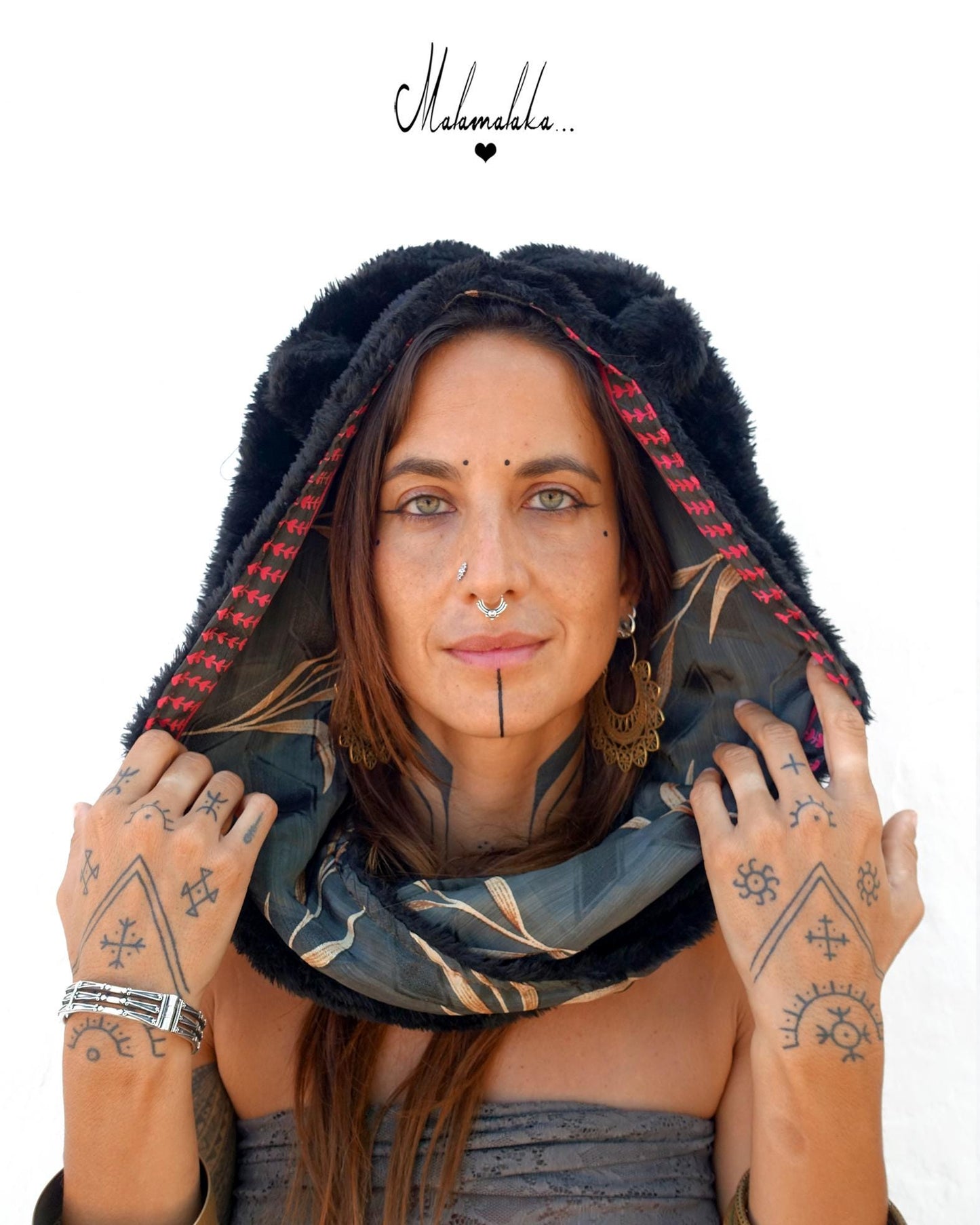 Animalakas Reversible Plush Hood | Unisex Festival Streetwear — One of a Kind