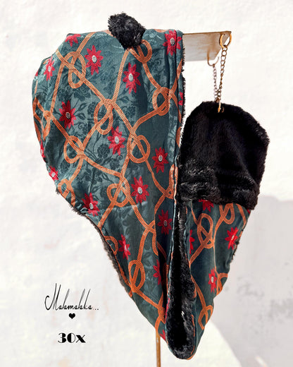 Capucha peluche reversible