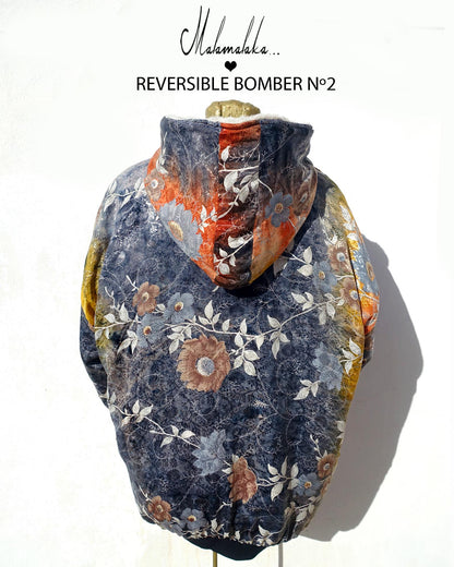 Reversible Plush Bomber Jacket | Detachable Hood · Size L · Unisex Festival Trap Streetwear