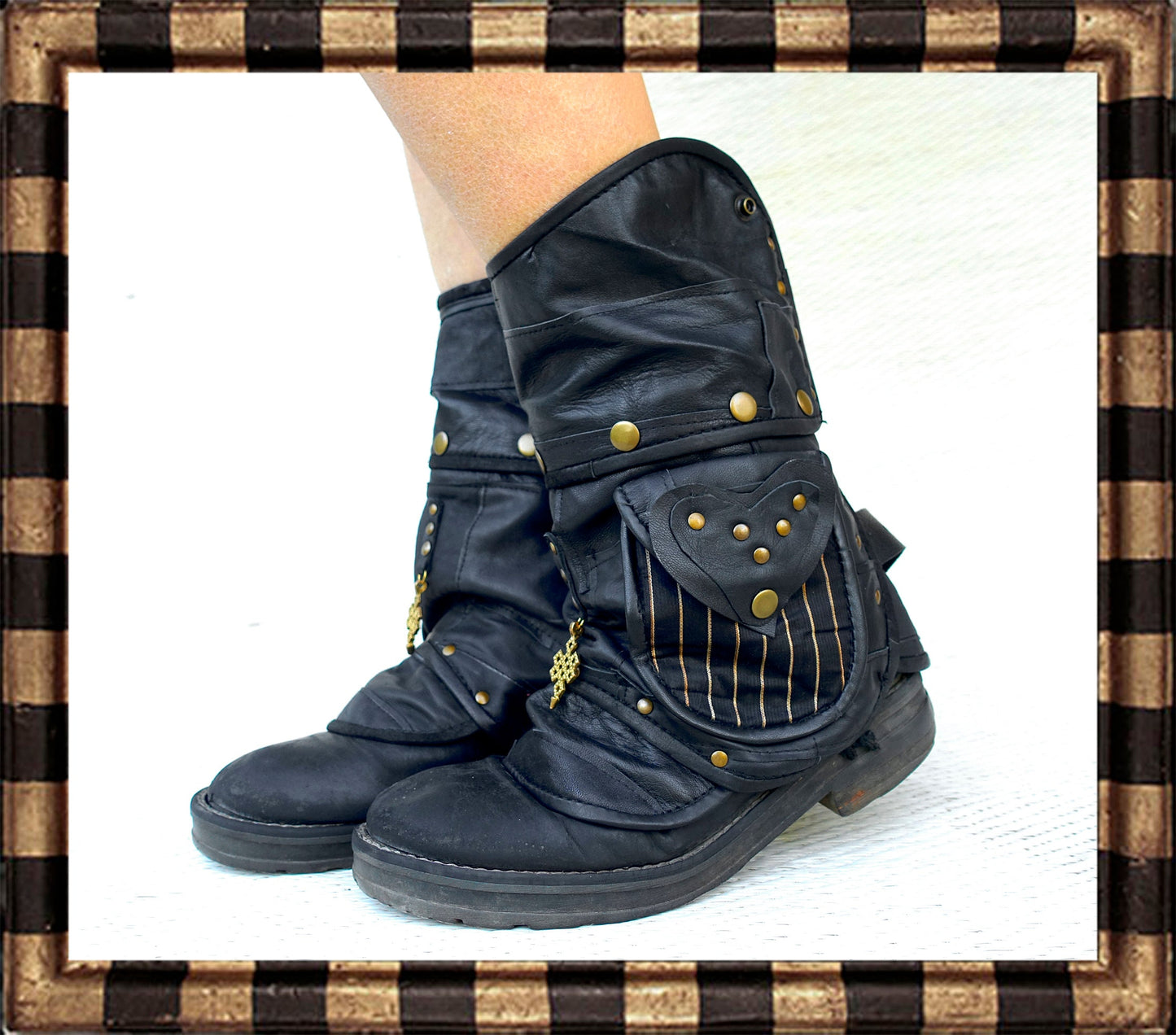 Fringe Boot Covers No.134 | Pockets · Western Steampunk Festival Biker Style