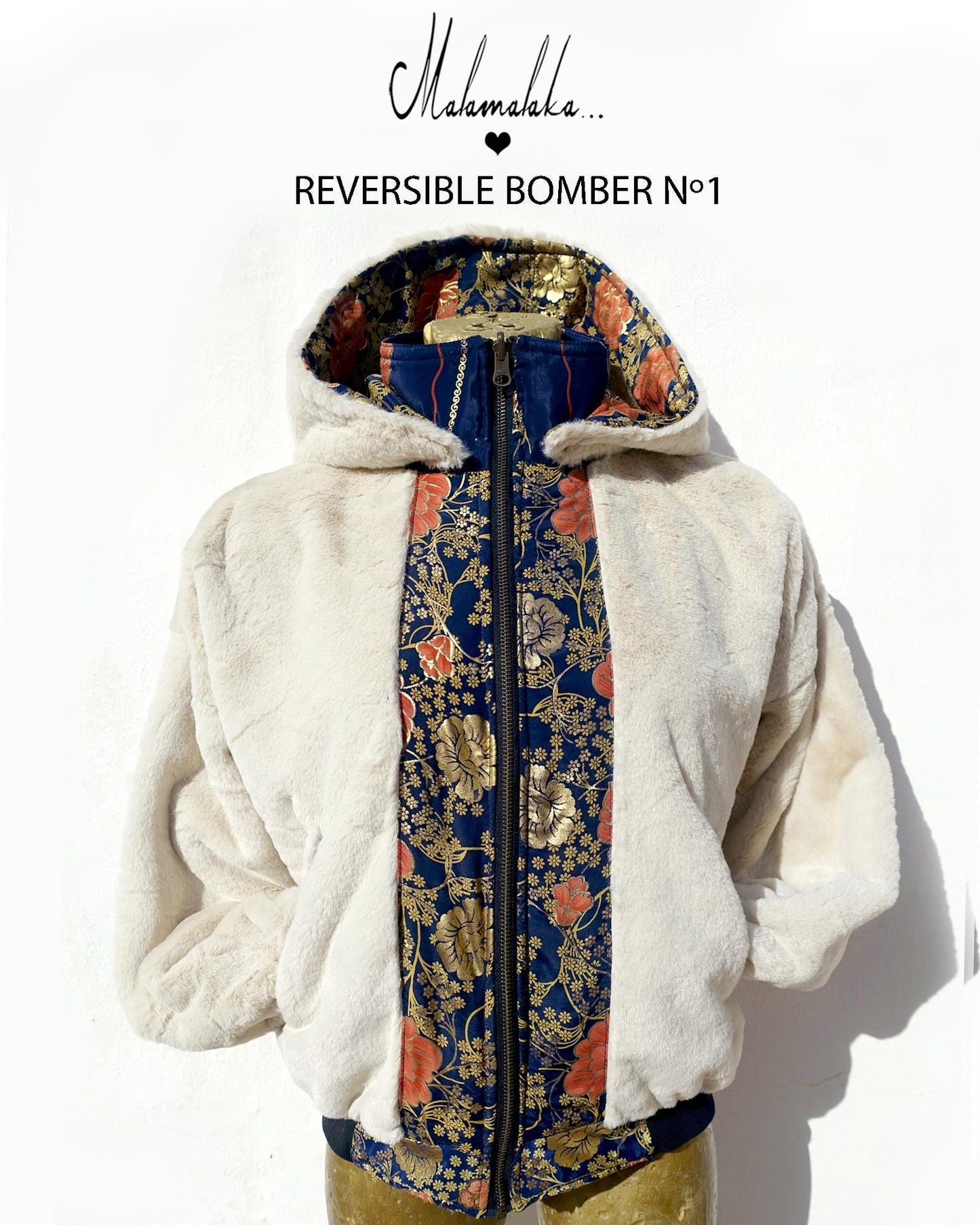 Reversible Plush Bomber Jacket | Detachable Hood · Size S · Unisex Festival Trap Streetwear