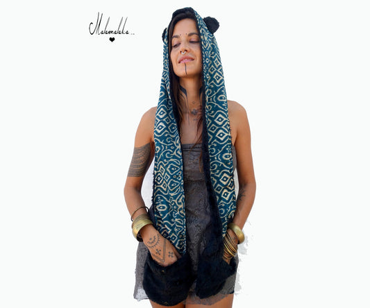 Animalakas Reversible Plush Hood | Unisex Festival Streetwear — One of a Kind