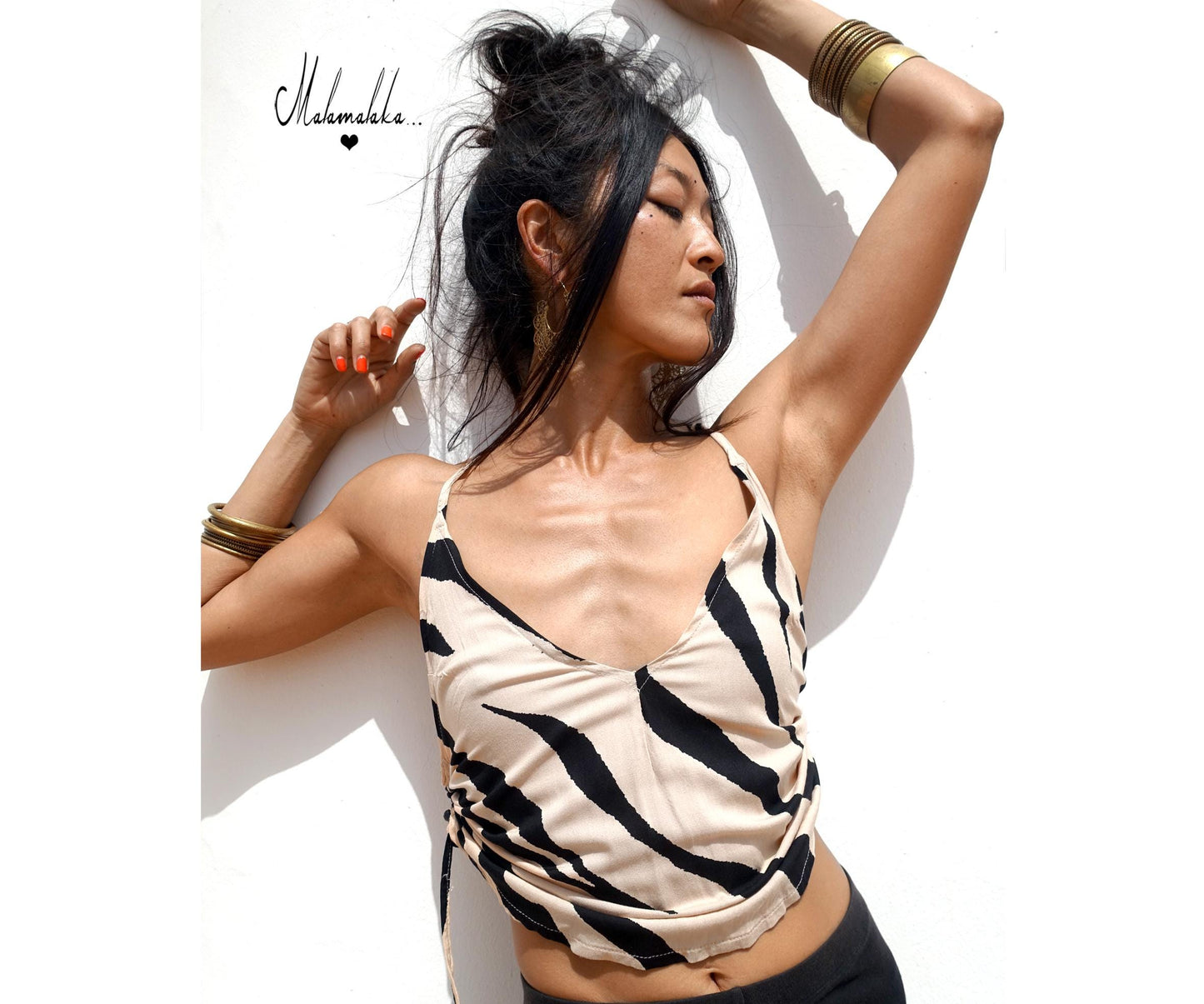 Women's Adjustable Open Back Top | Boho Summer Shirt · Ibiza Style