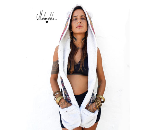 "Animalakas" Reversible Plush Hood — Unique & Exclusive | Unisex Festival & Streetwear