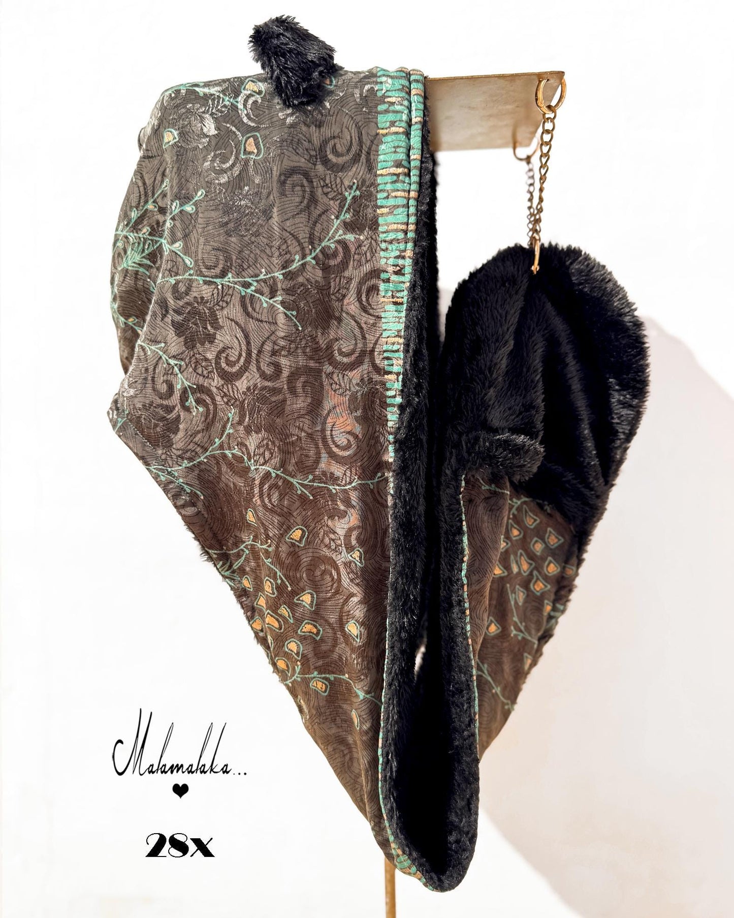 Animalakas Reversible Plush Hood | Unisex Festival Streetwear — One of a Kind