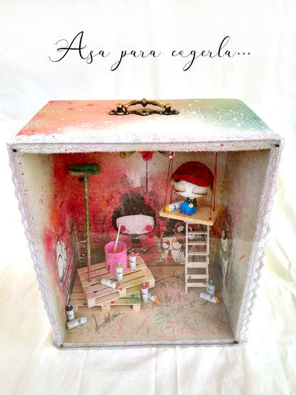 Minimundo Collectible Sculpture | Miniature Dollhouse Lamp · Unique Art Piece
