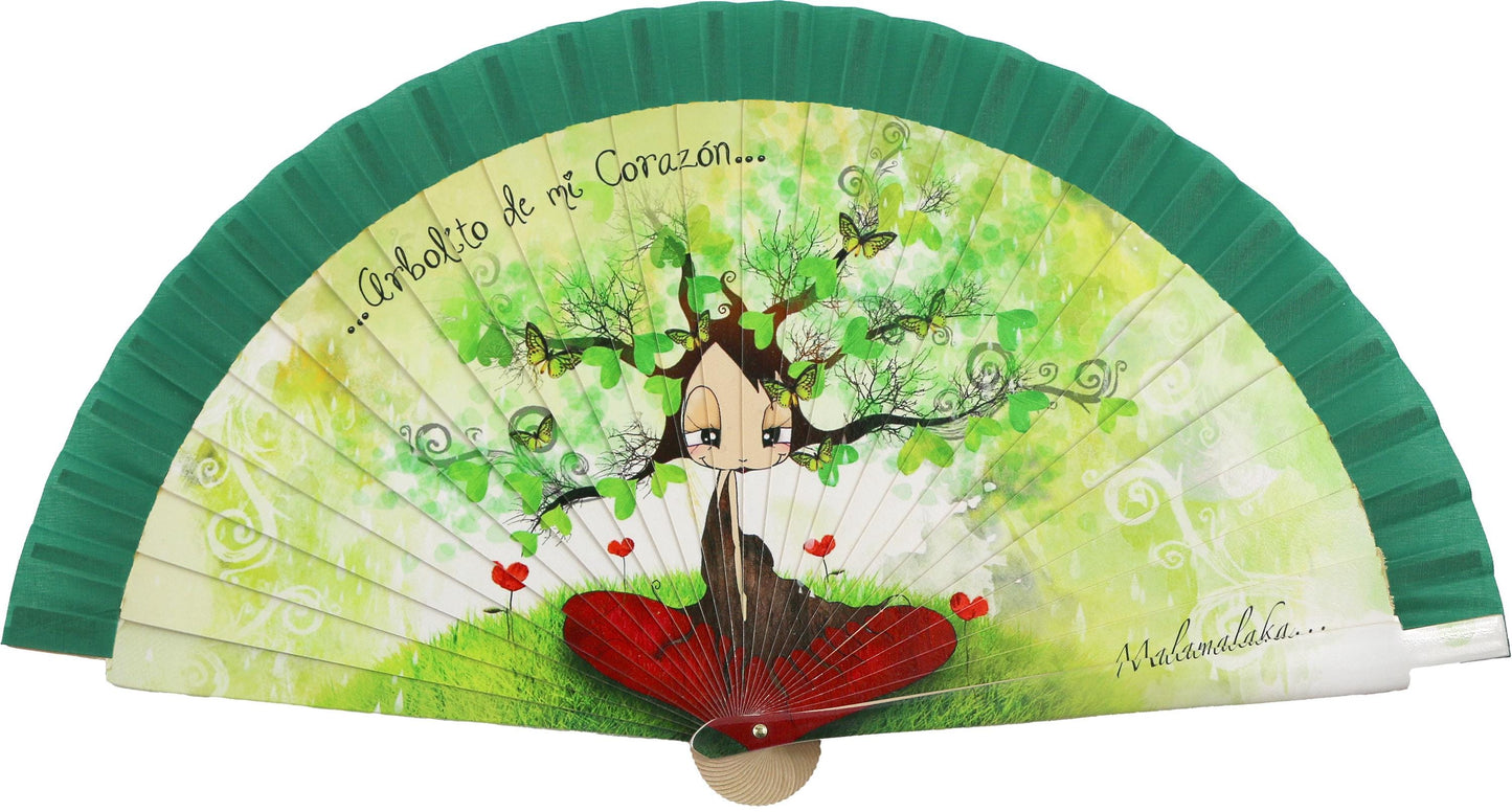 Malamalaka Handcrafted Wooden Fan | Artistic Designer Fan · Unique Gift for Women