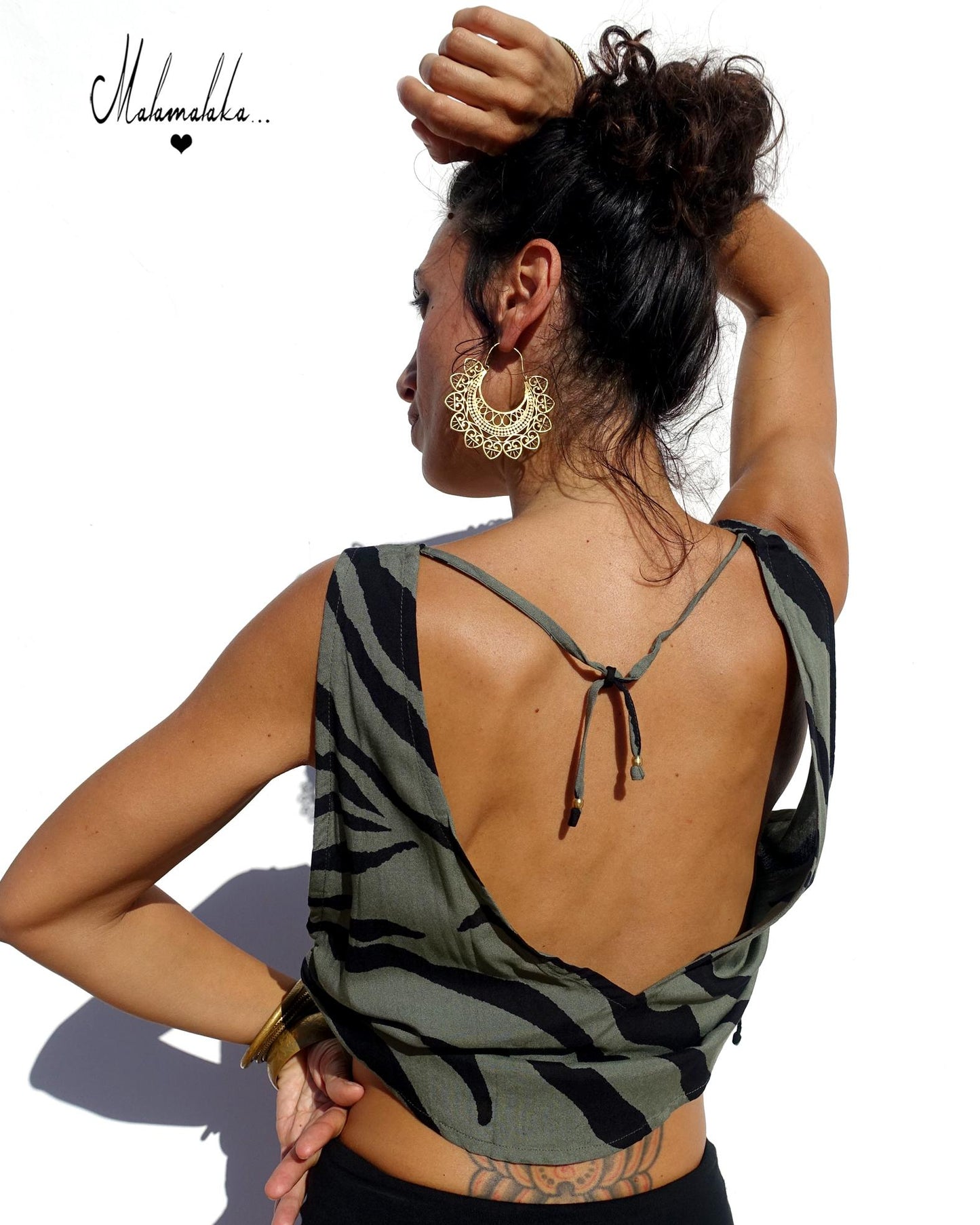 Open Back Rayon Blouse | Women's Boho Summer Top · Elegant Ibiza Style