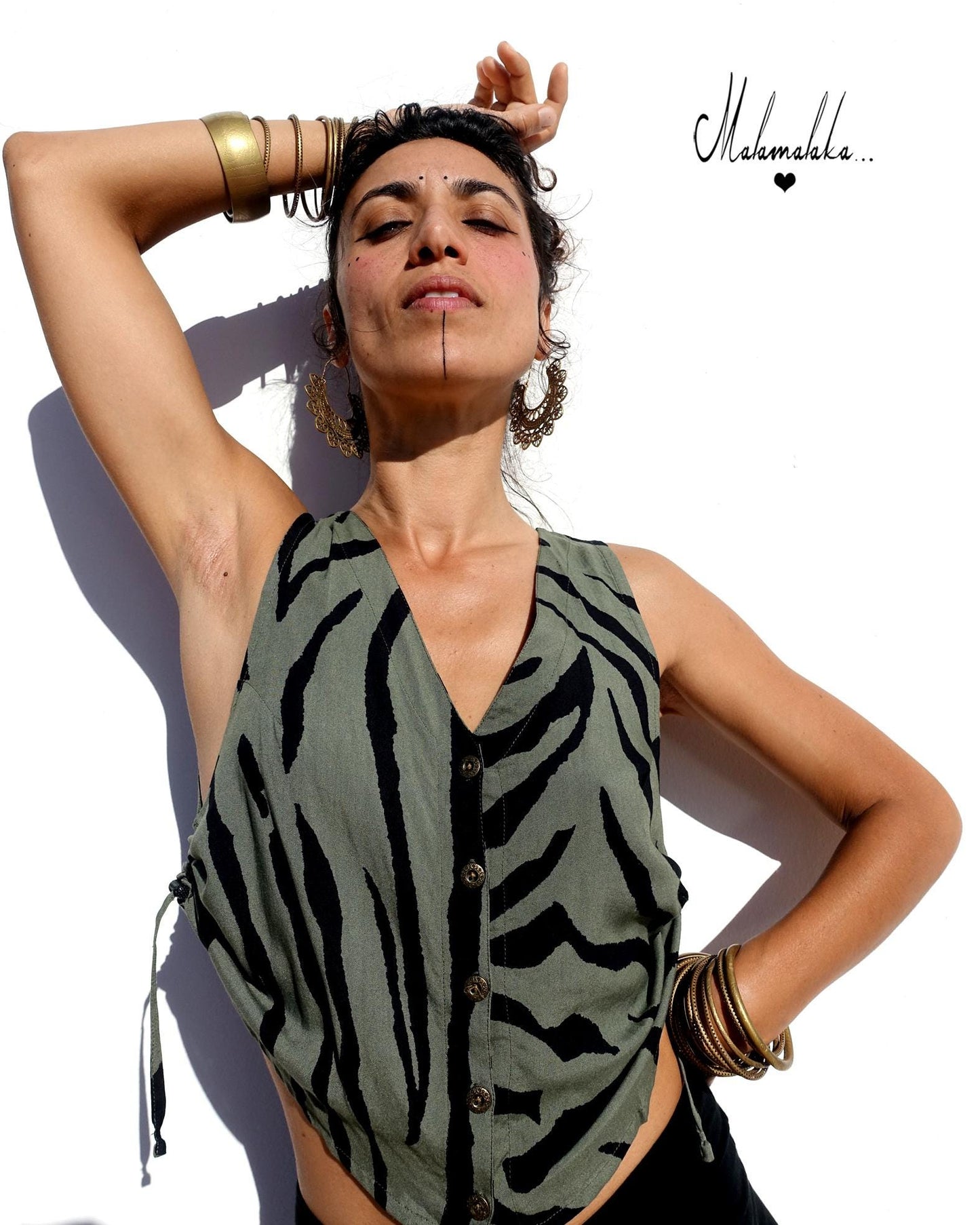 Open Back Rayon Blouse | Women's Boho Summer Top · Elegant Ibiza Style